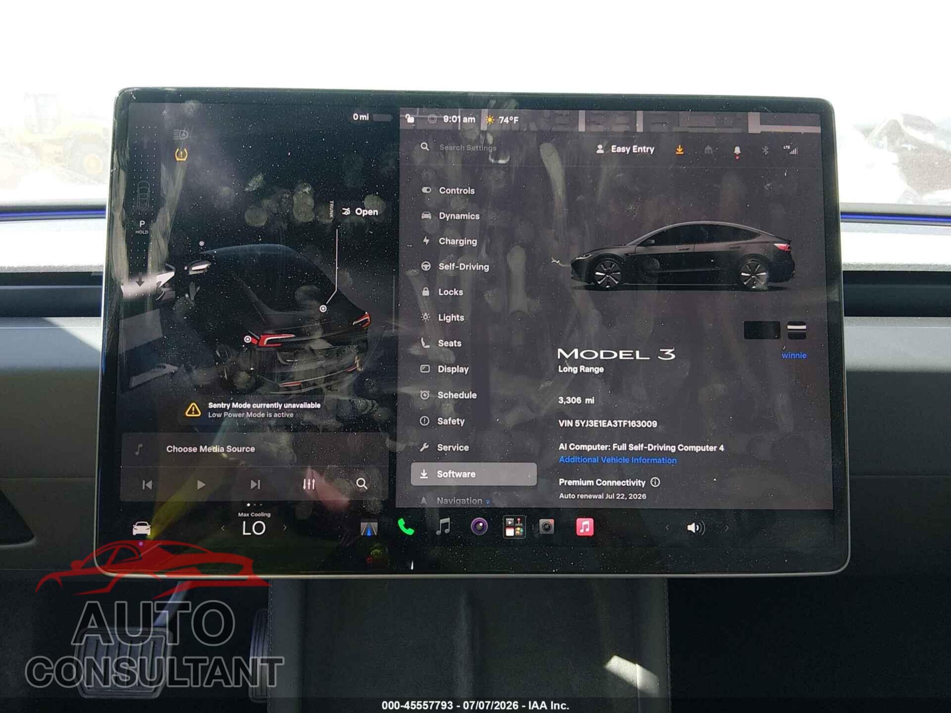 TESLA MODEL 3 2026 - 5YJ3E1EA3TF163009
