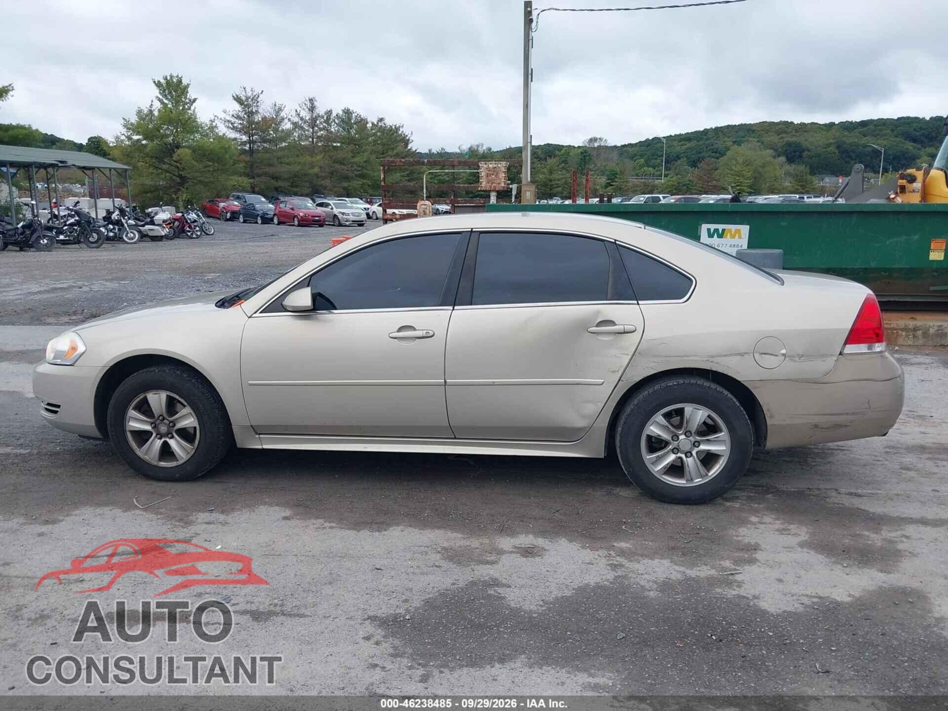 CHEVROLET IMPALA 2012 - 2G1WF5E33C1235616