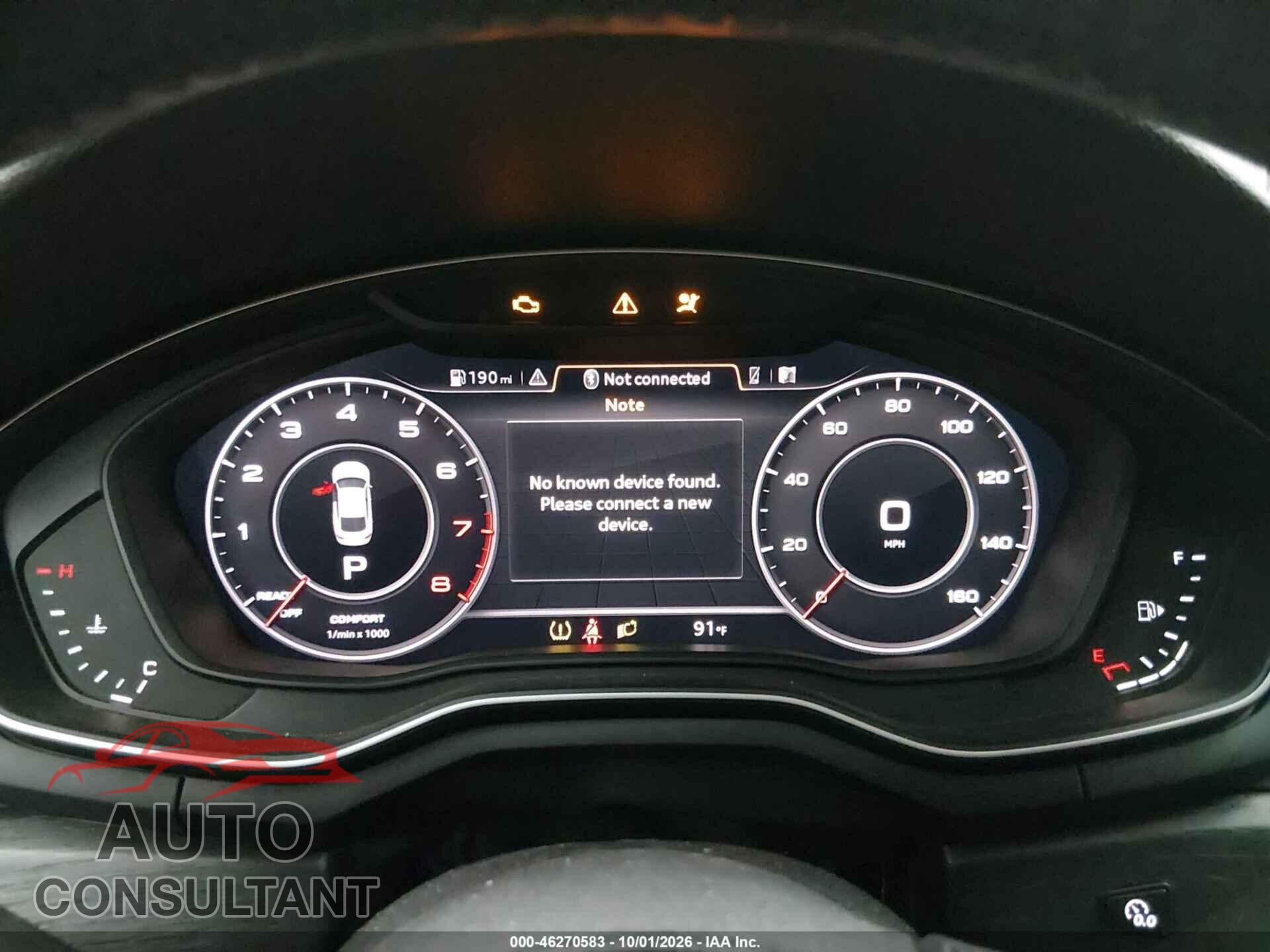 AUDI A5 2018 - WAUENCF57JA128711