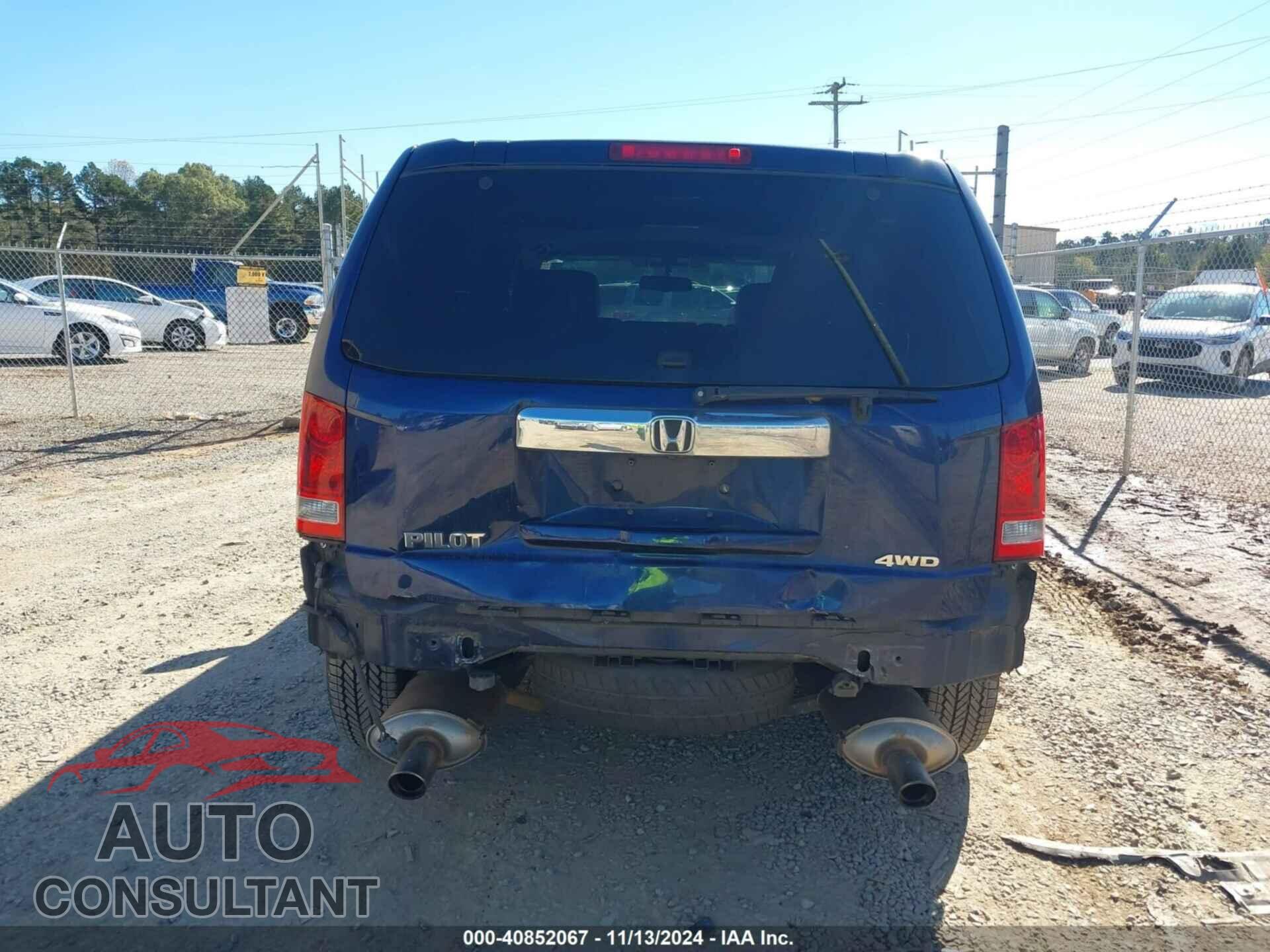 HONDA PILOT 2013 - 5FNYF4H7XDB005157