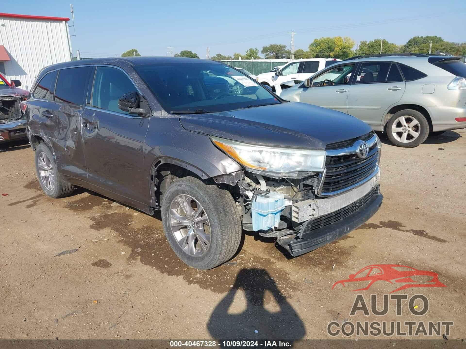 TOYOTA HIGHLANDER 2016 - 5TDBKRFH3GS295512