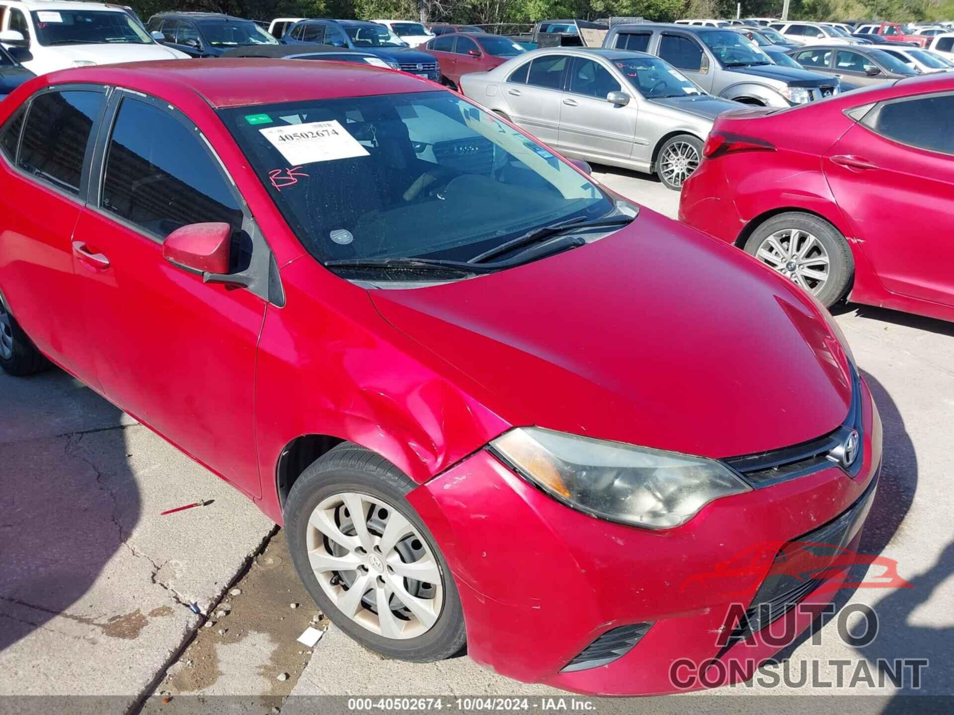 TOYOTA COROLLA 2016 - 2T1BURHE6GC666555