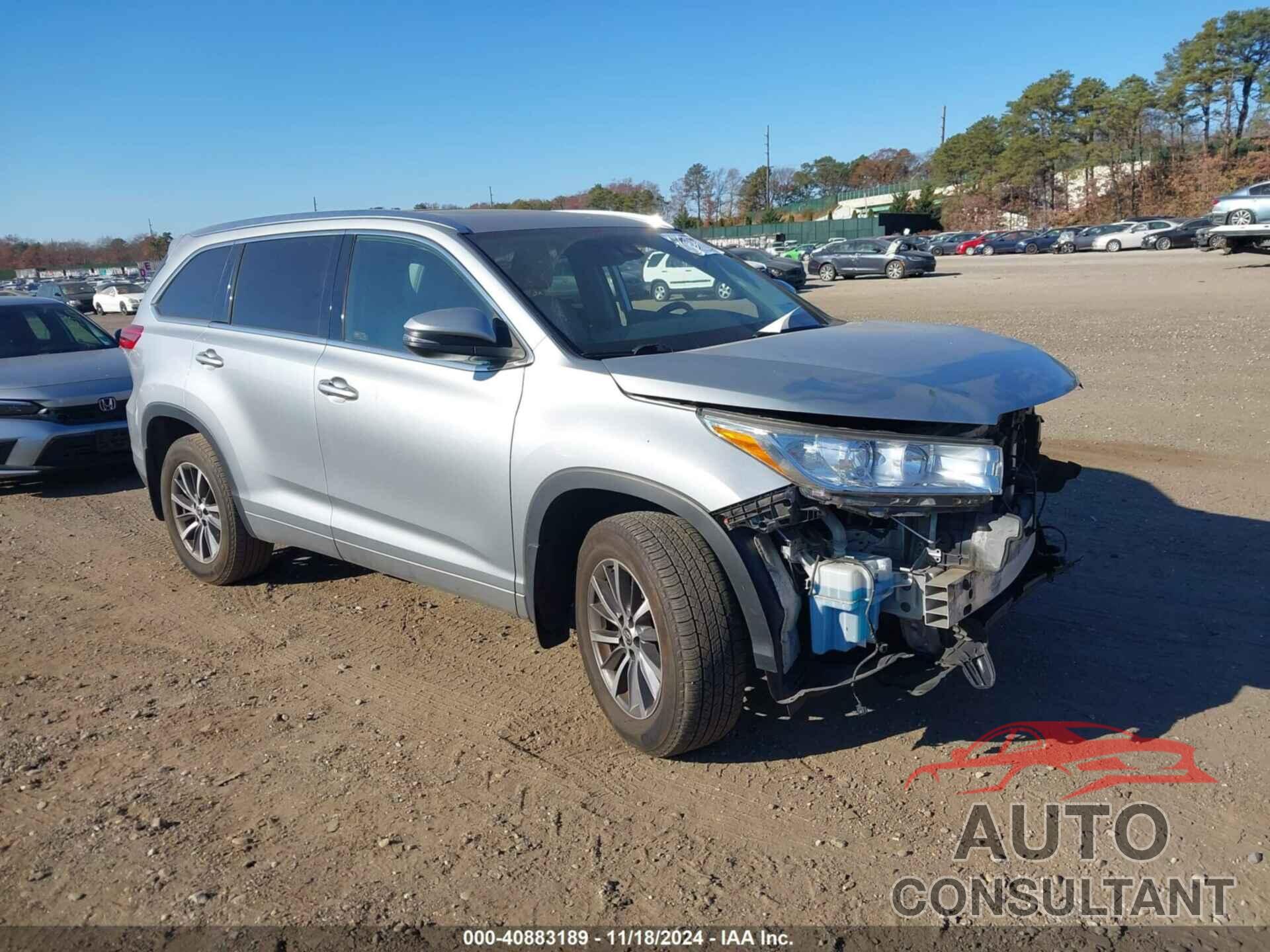 TOYOTA HIGHLANDER 2018 - 5TDJZRFH3JS912230