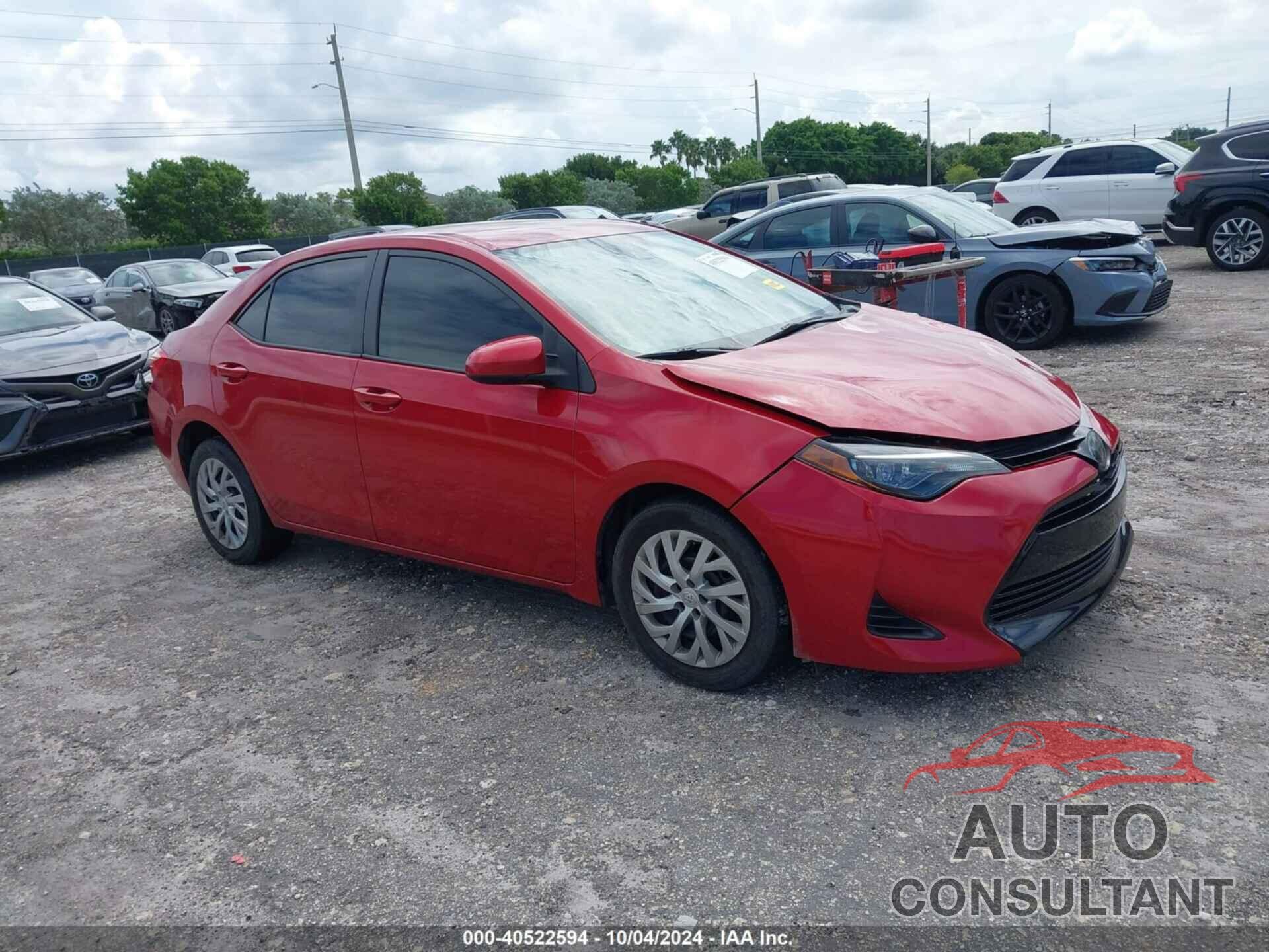TOYOTA COROLLA 2019 - 2T1BURHE5KC202827