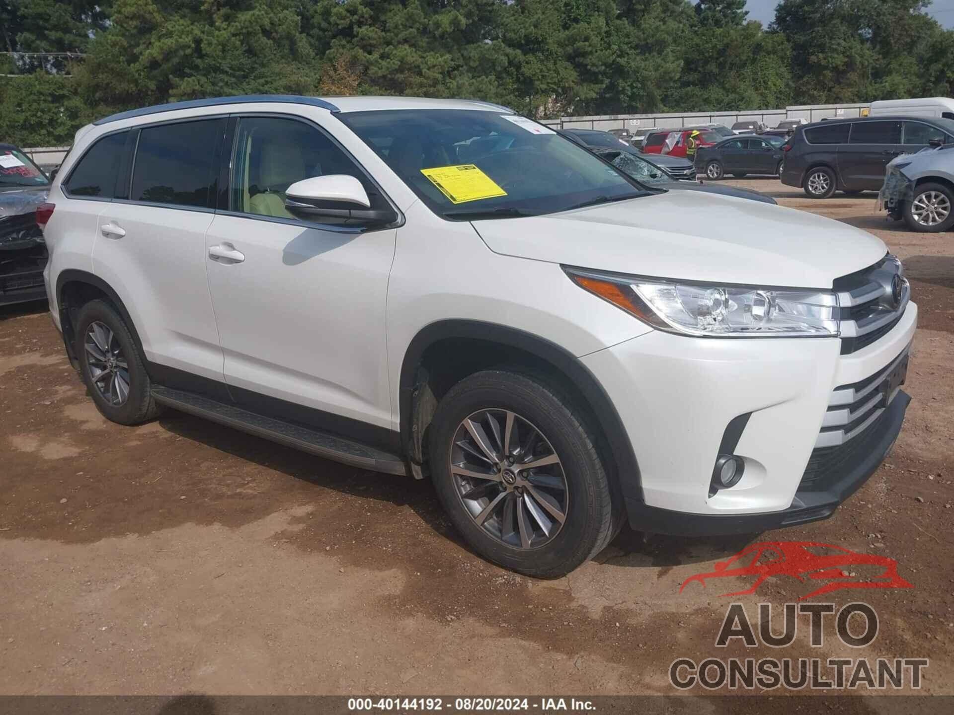 TOYOTA HIGHLANDER 2019 - 5TDKZRFH8KS331750