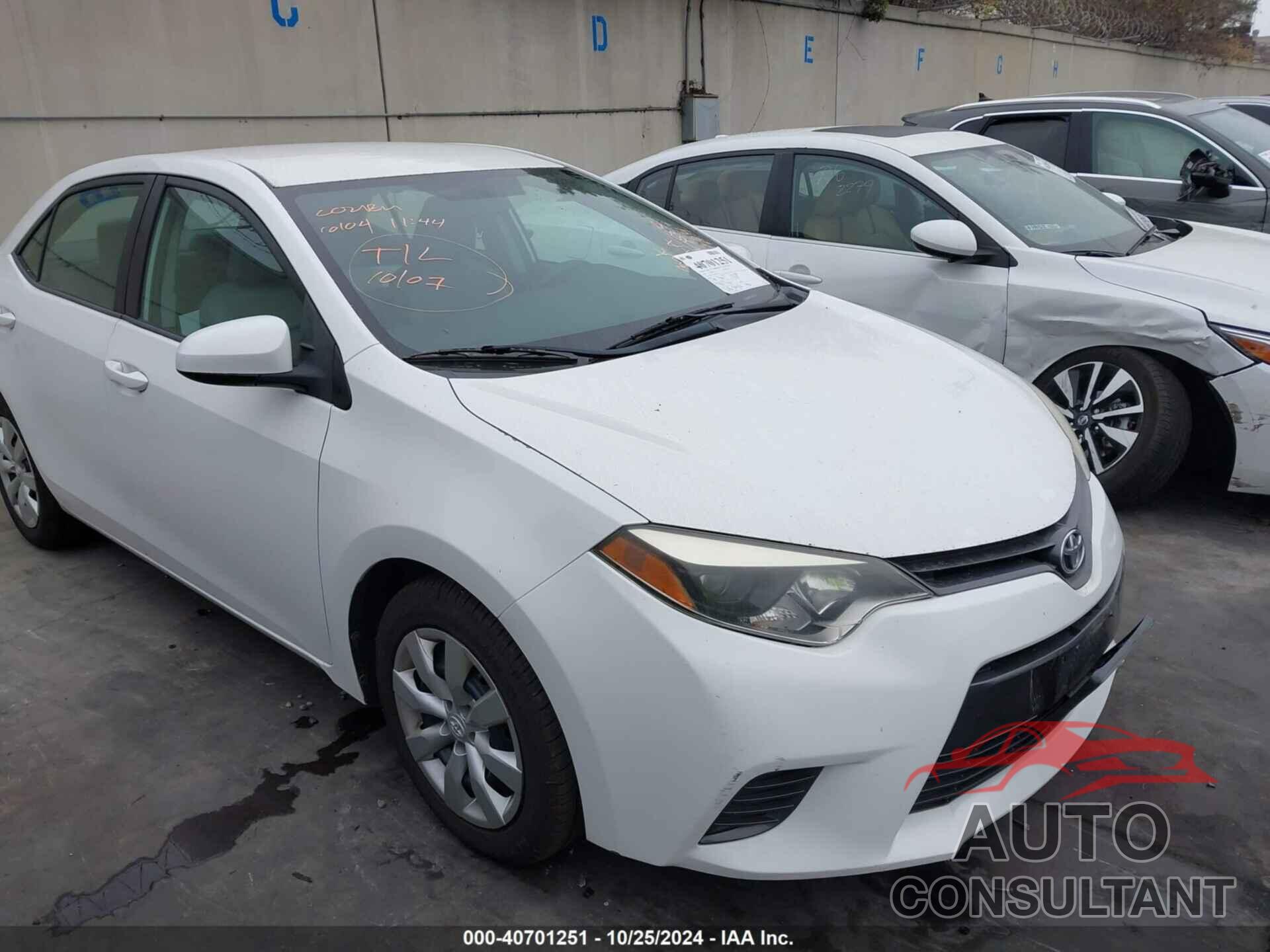 TOYOTA COROLLA 2016 - 5YFBURHE0GP406216