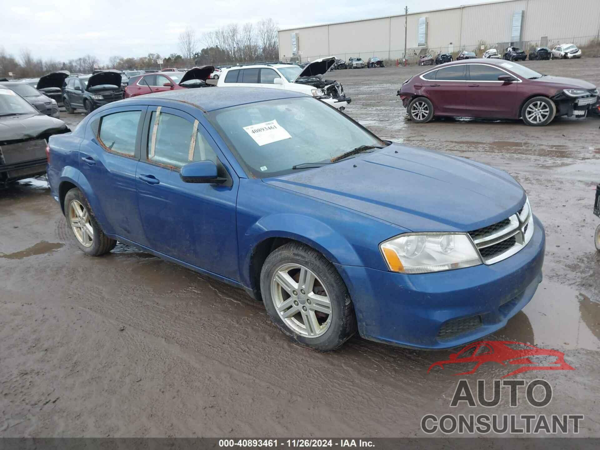 DODGE AVENGER 2012 - 1C3CDZCB8CN170279