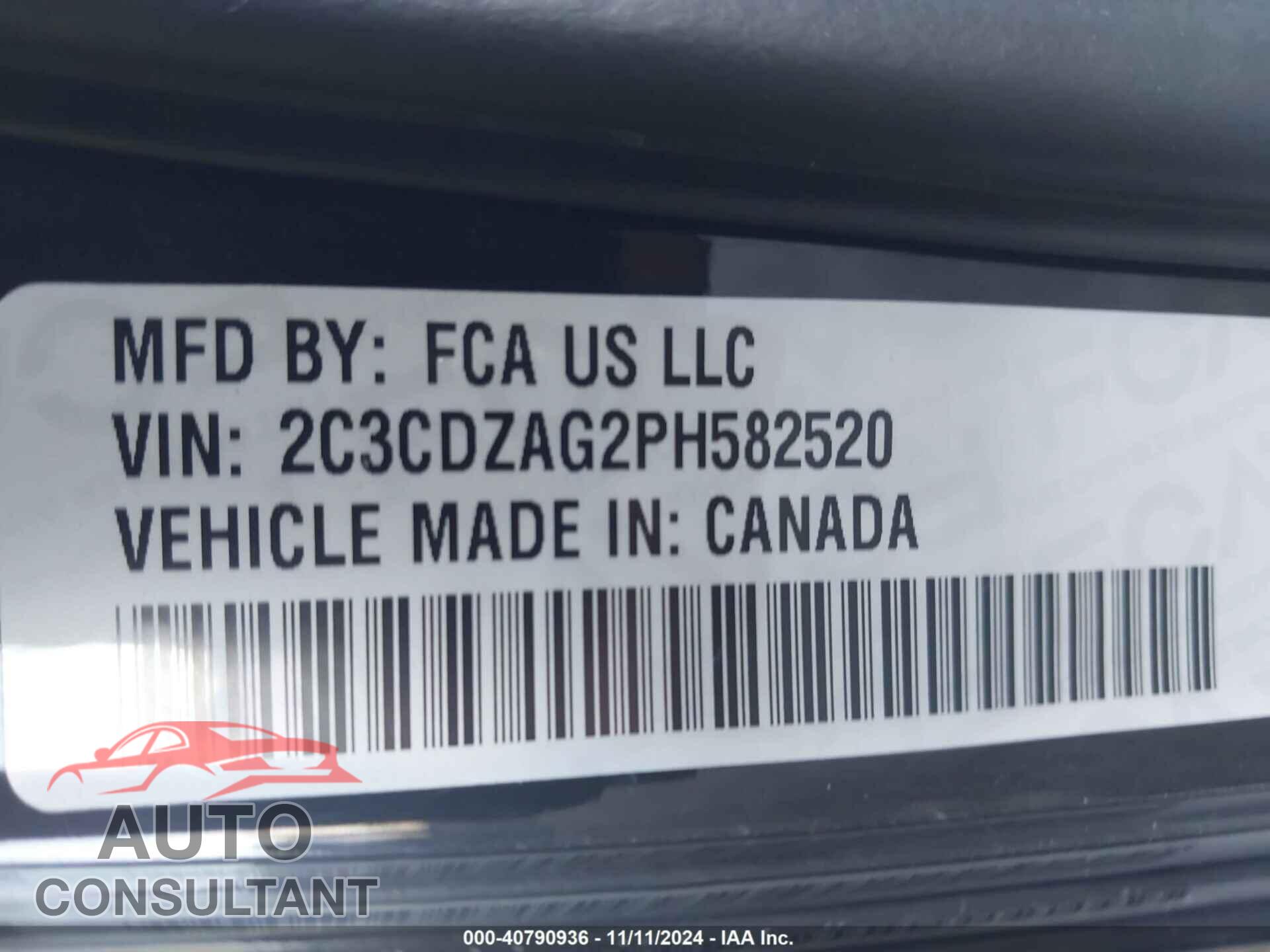 DODGE CHALLENGER 2023 - 2C3CDZAG2PH582520