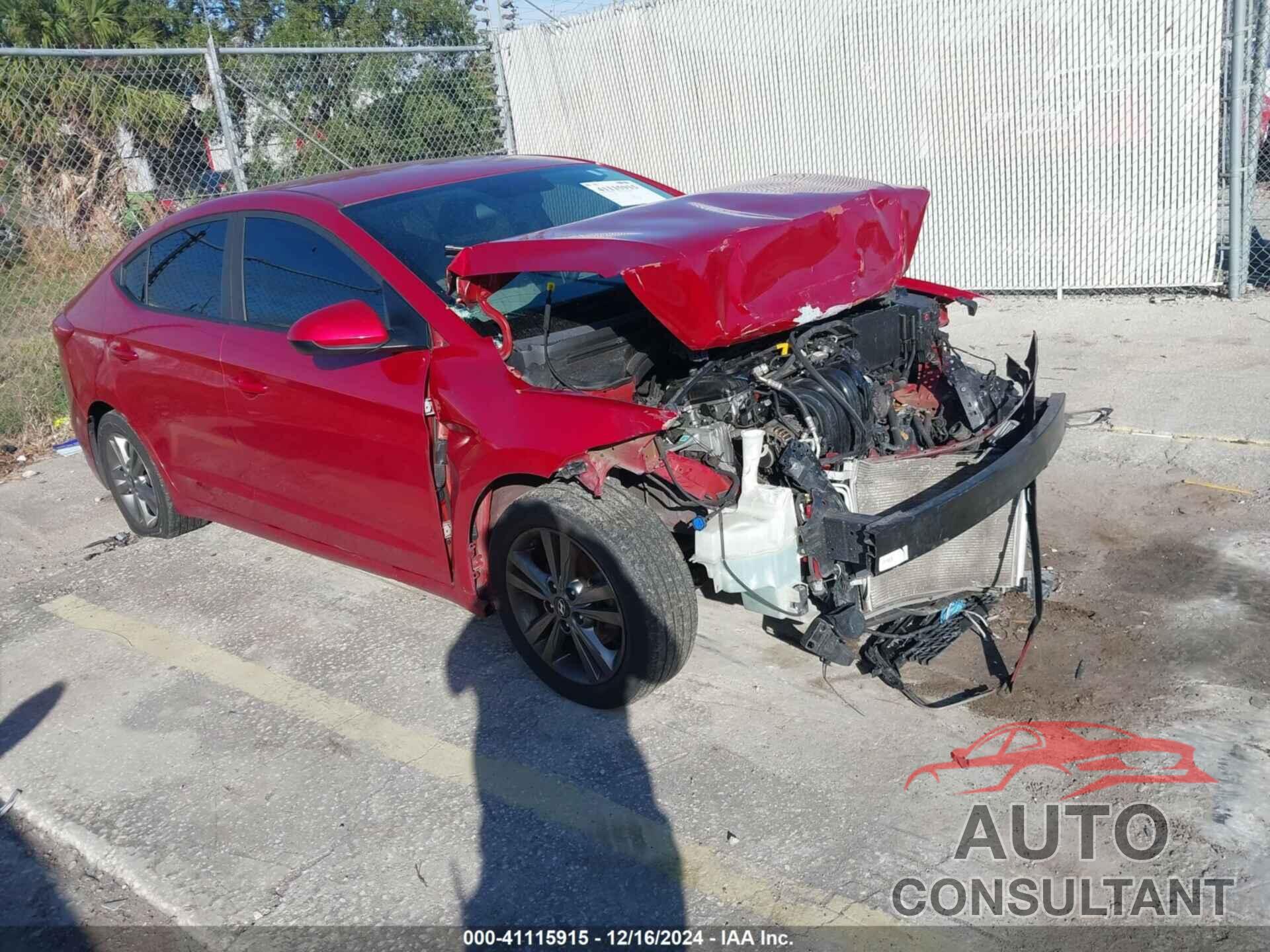 HYUNDAI ELANTRA 2018 - 5NPD84LF9JH334615