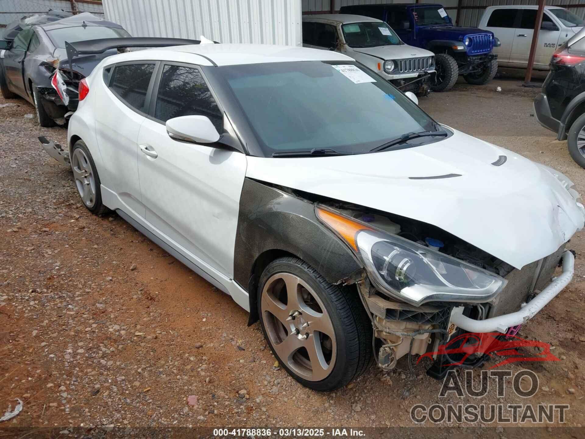 HYUNDAI VELOSTER 2013 - KMHTC6AE2DU128607