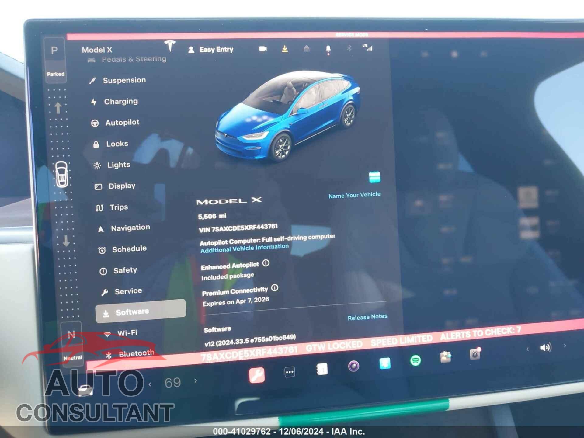 TESLA MODEL X 2024 - 7SAXCDE5XRF443761