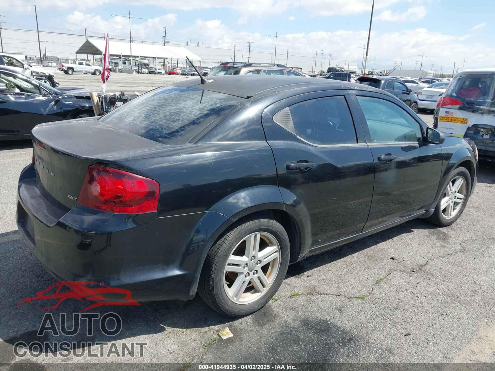 DODGE AVENGER 2012 - 1C3CDZCB9CN177919
