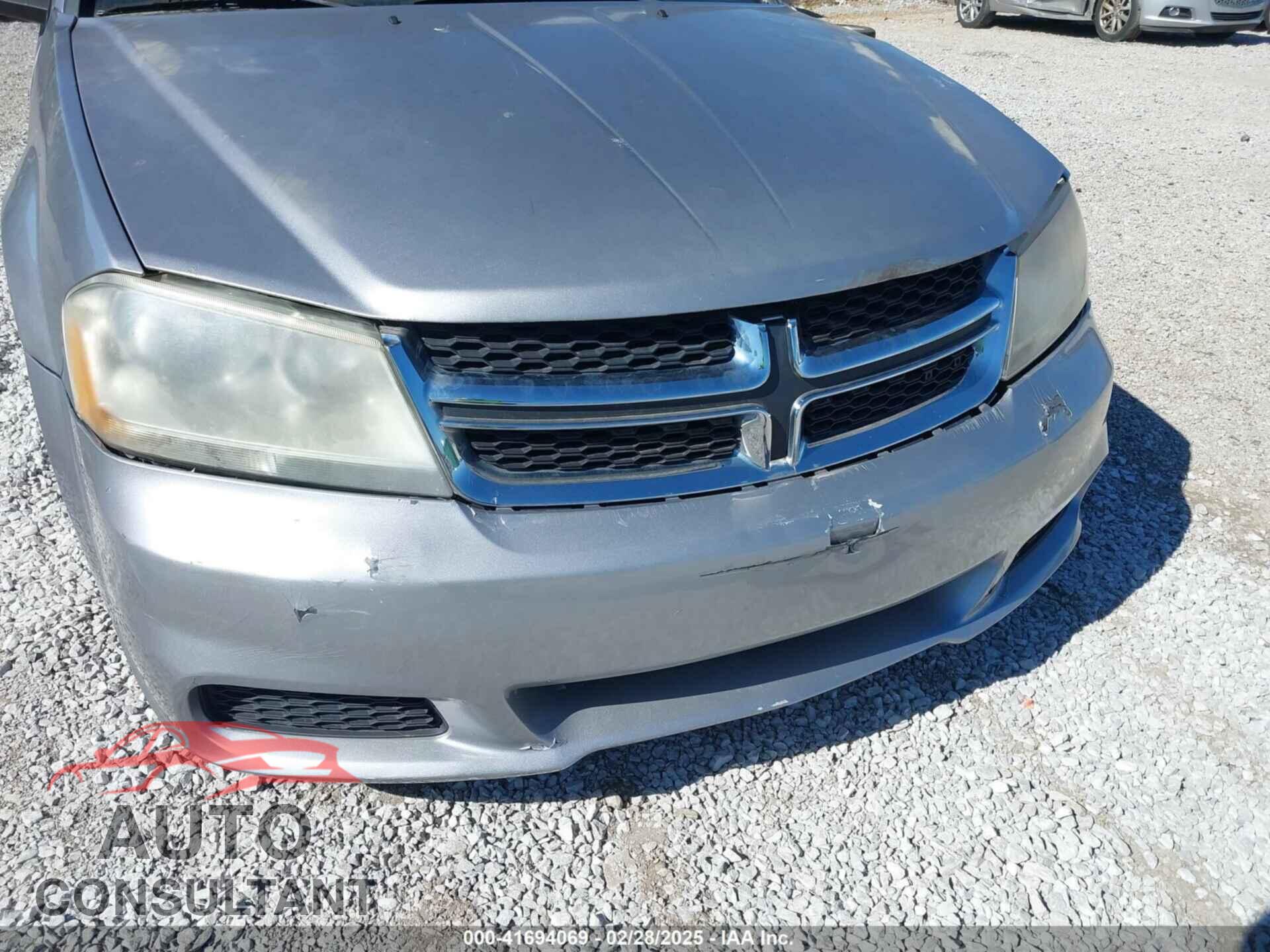 DODGE AVENGER 2013 - 1C3CDZAB0DN564492