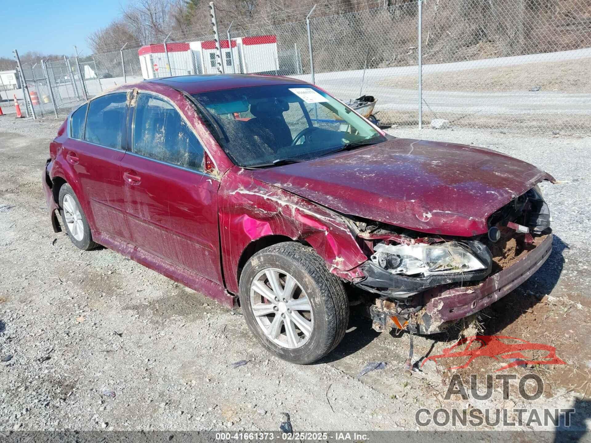 SUBARU LEGACY 2012 - 4S3BMCG65C3016352