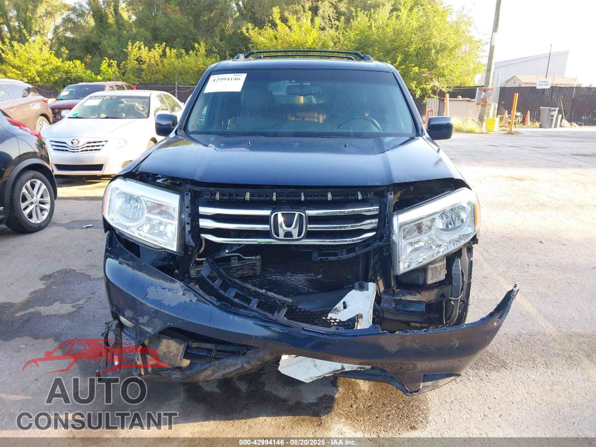 HONDA PILOT 2012 - 5FNYF4H53CB073197