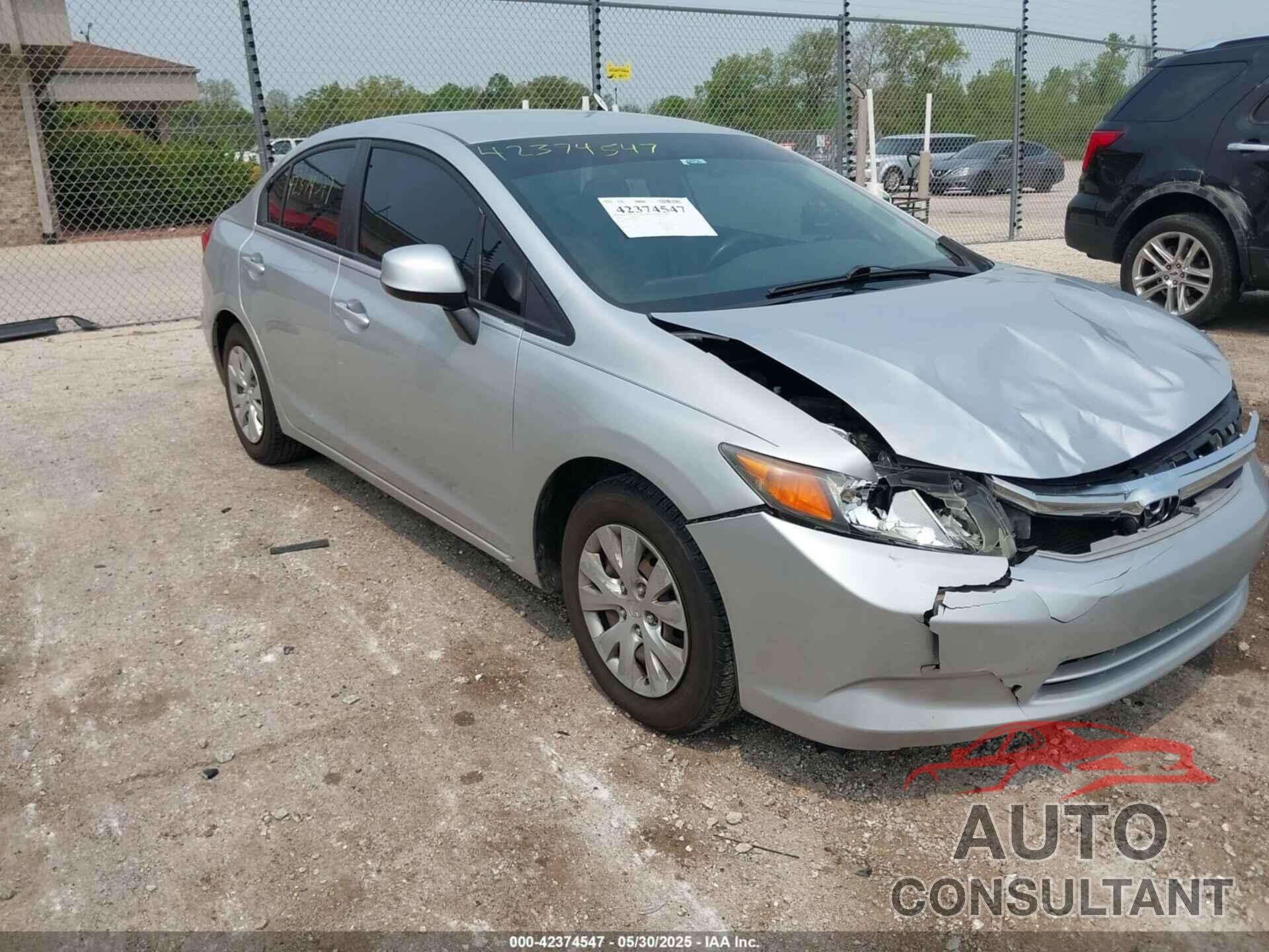 HONDA CIVIC 2012 - 19XFB2F53CE044735