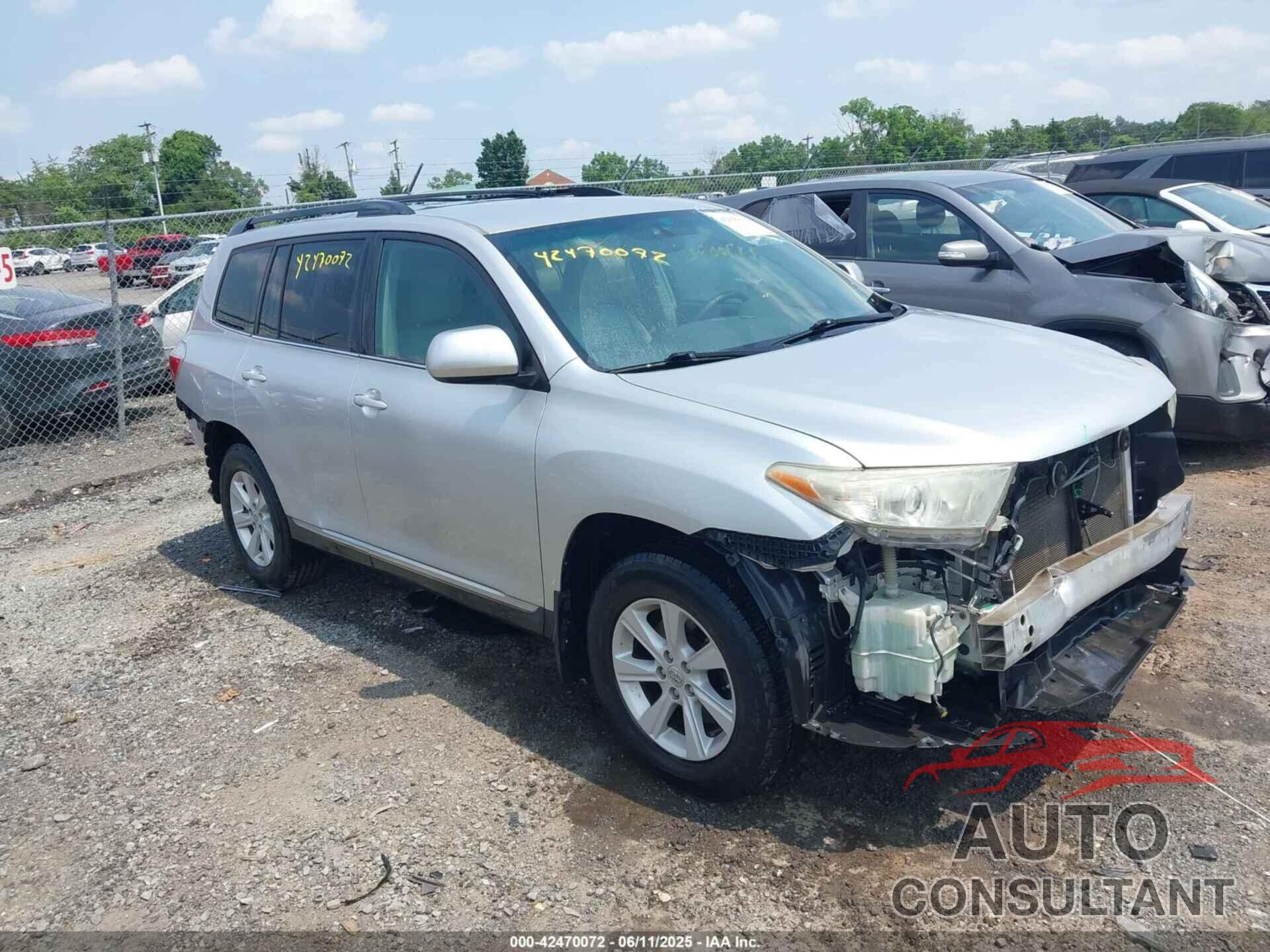 TOYOTA HIGHLANDER 2012 - 5TDZK3EH1CS085062