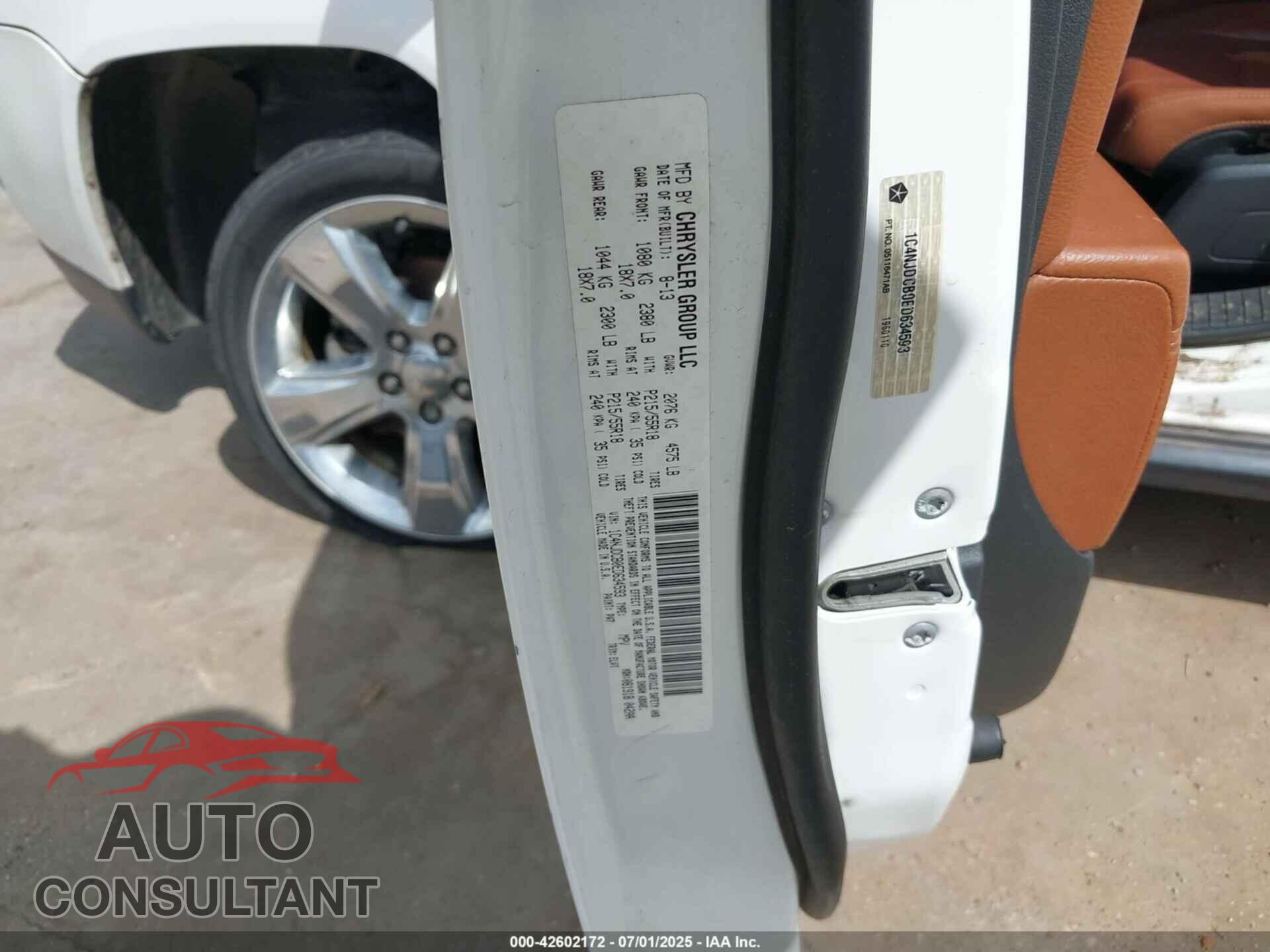JEEP COMPASS 2014 - 1C4NJDCB0ED634593