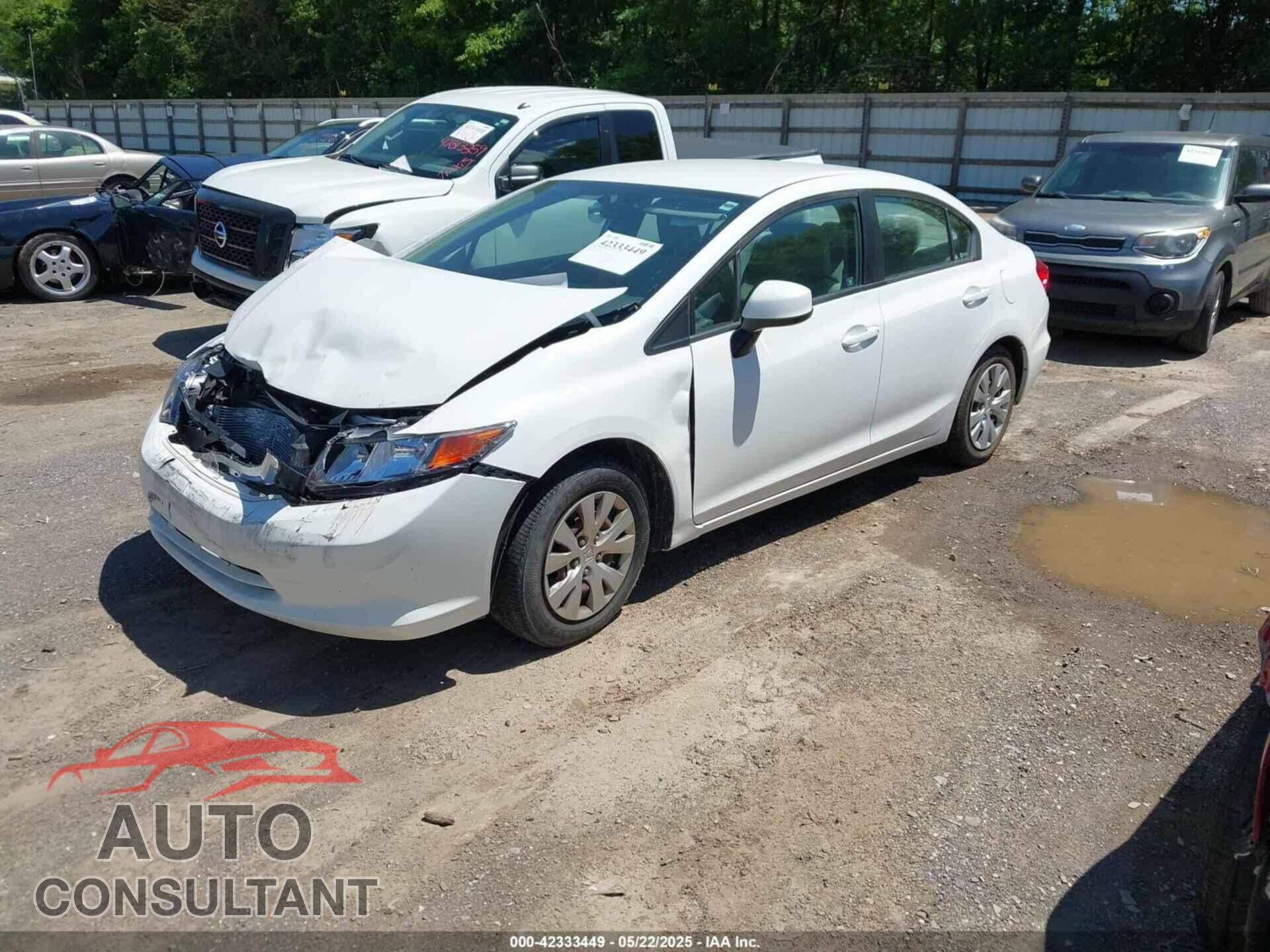 HONDA CIVIC 2012 - 19XFB2F54CE075878