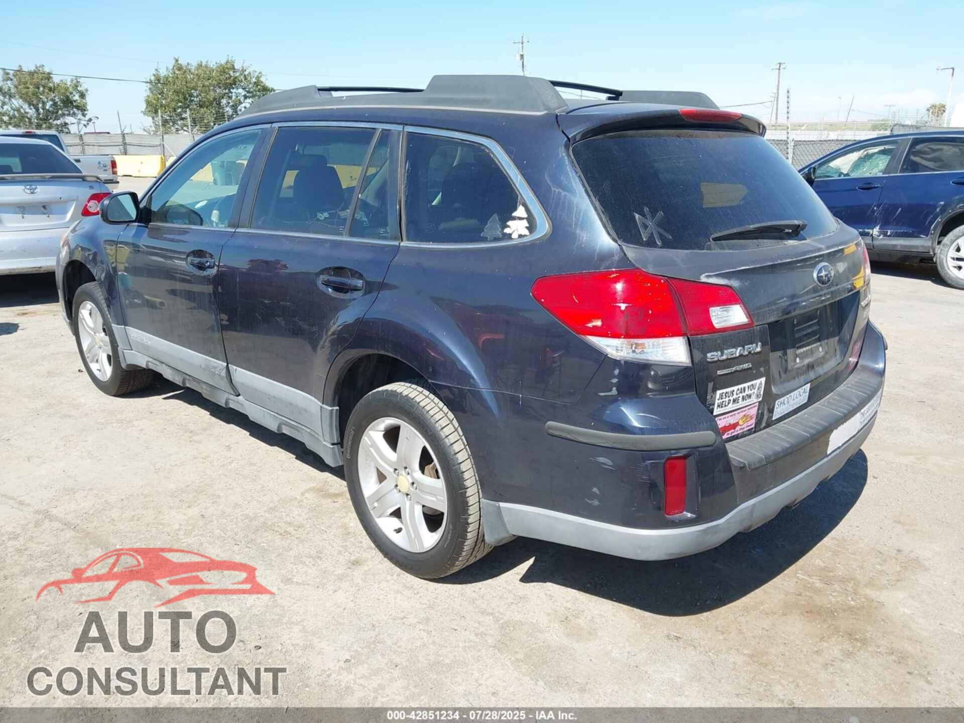 SUBARU OUTBACK 2012 - 4S4BRBGC8C3262793