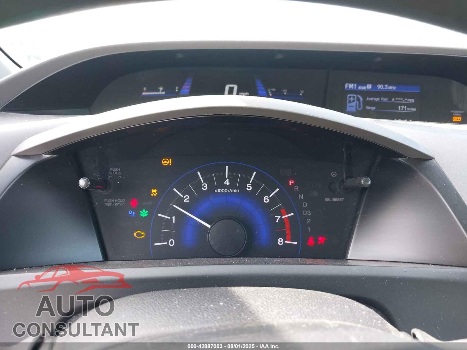 HONDA CIVIC 2012 - 19XFB2F82CE366986