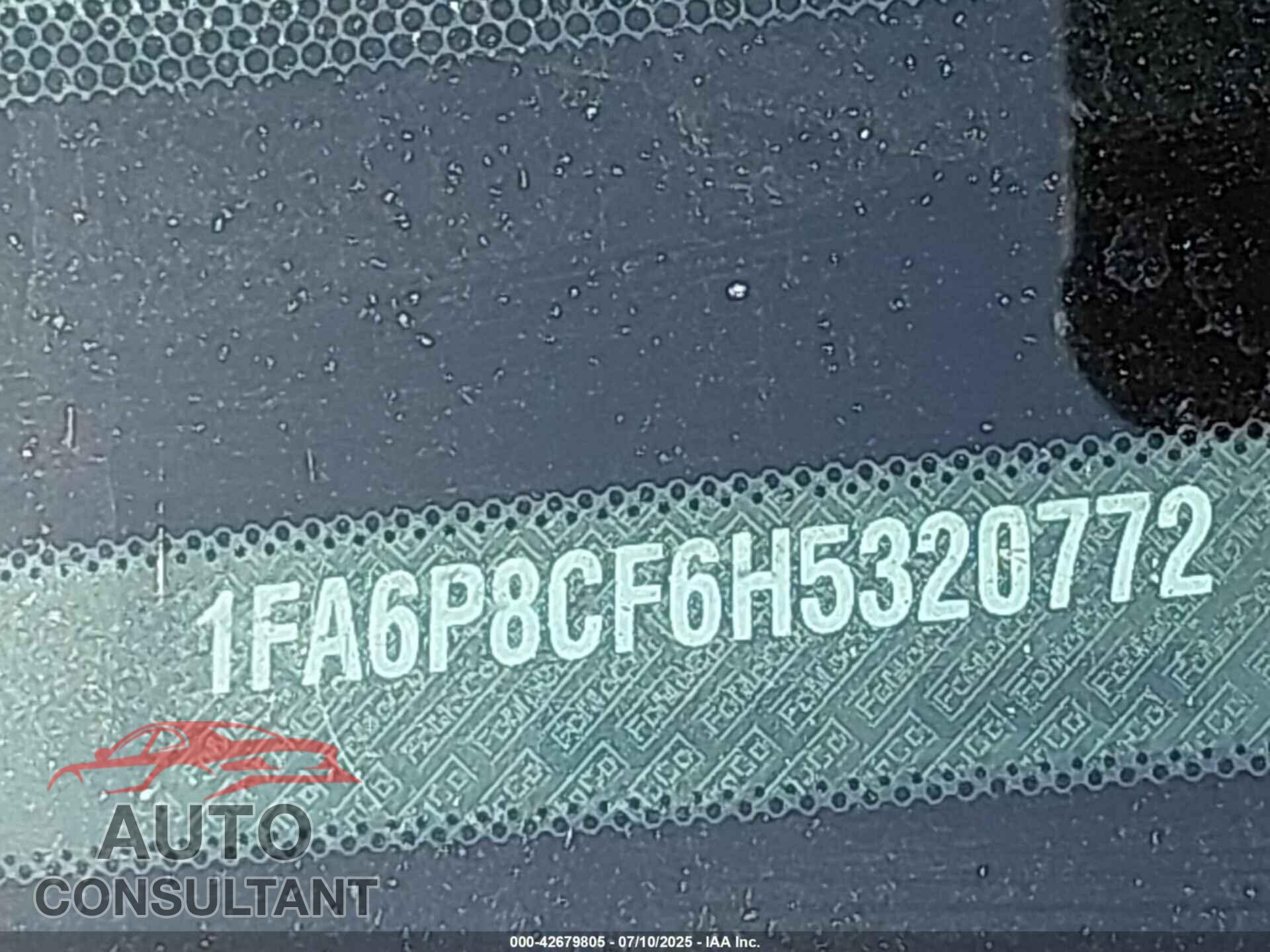 FORD MUSTANG 2017 - 1FA6P8CF6H5320772