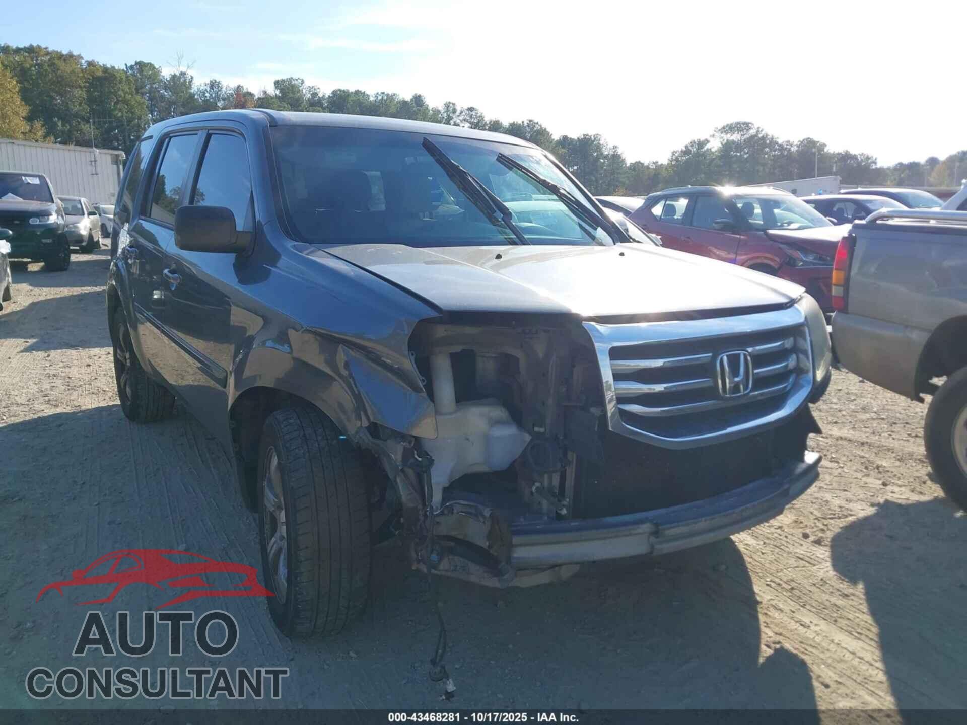 HONDA PILOT 2013 - 5FNYF3H48DB011765
