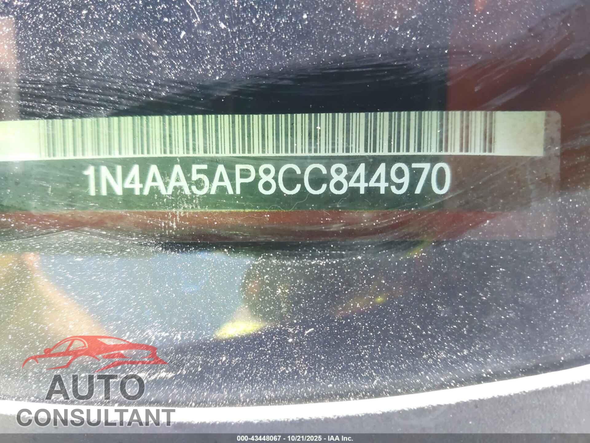 NISSAN MAXIMA 2012 - 1N4AA5AP8CC844970