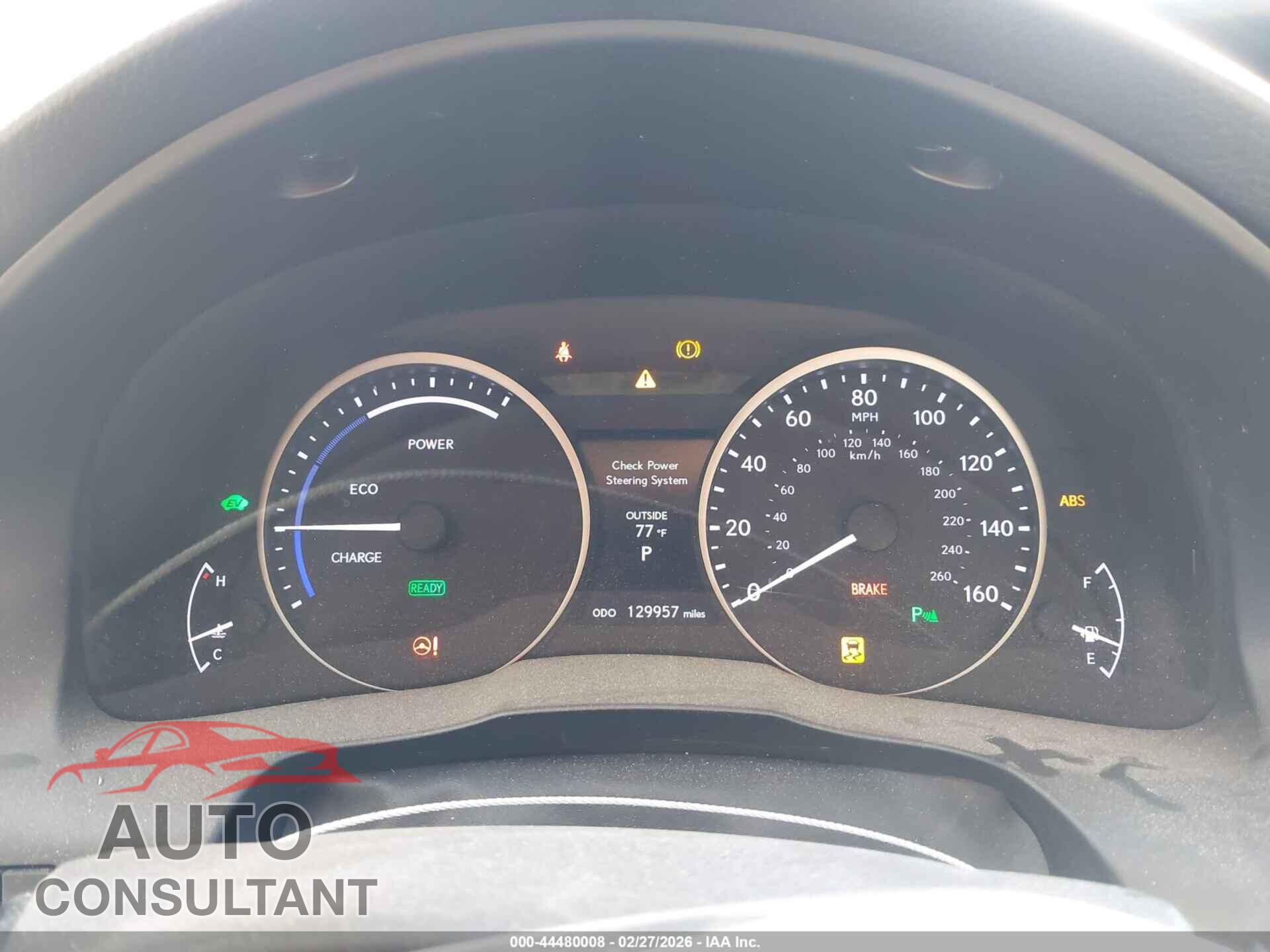 LEXUS ES 300H 2013 - JTHBW1GG8D2027021