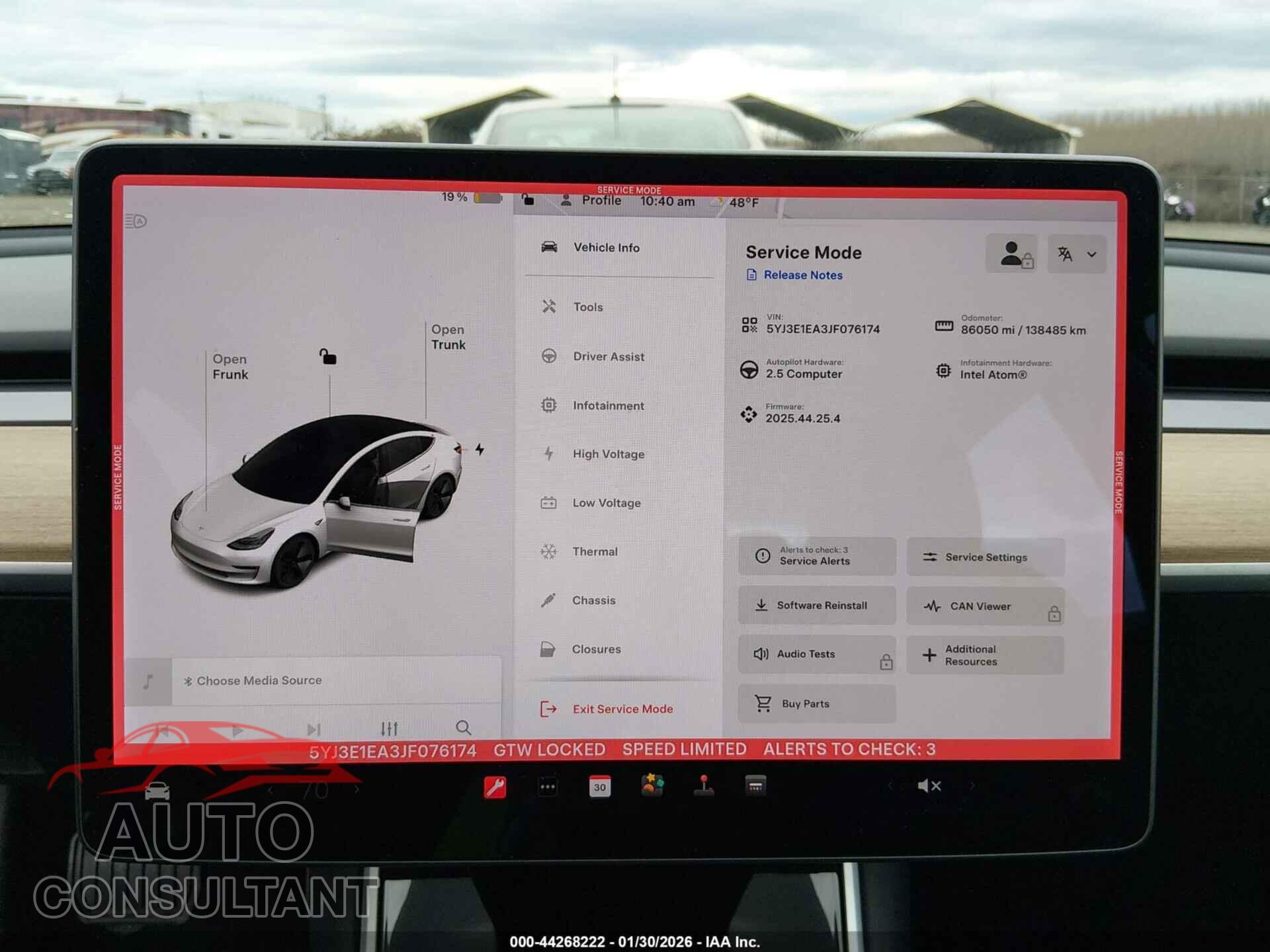 TESLA MODEL 3 2018 - 5YJ3E1EA3JF076174