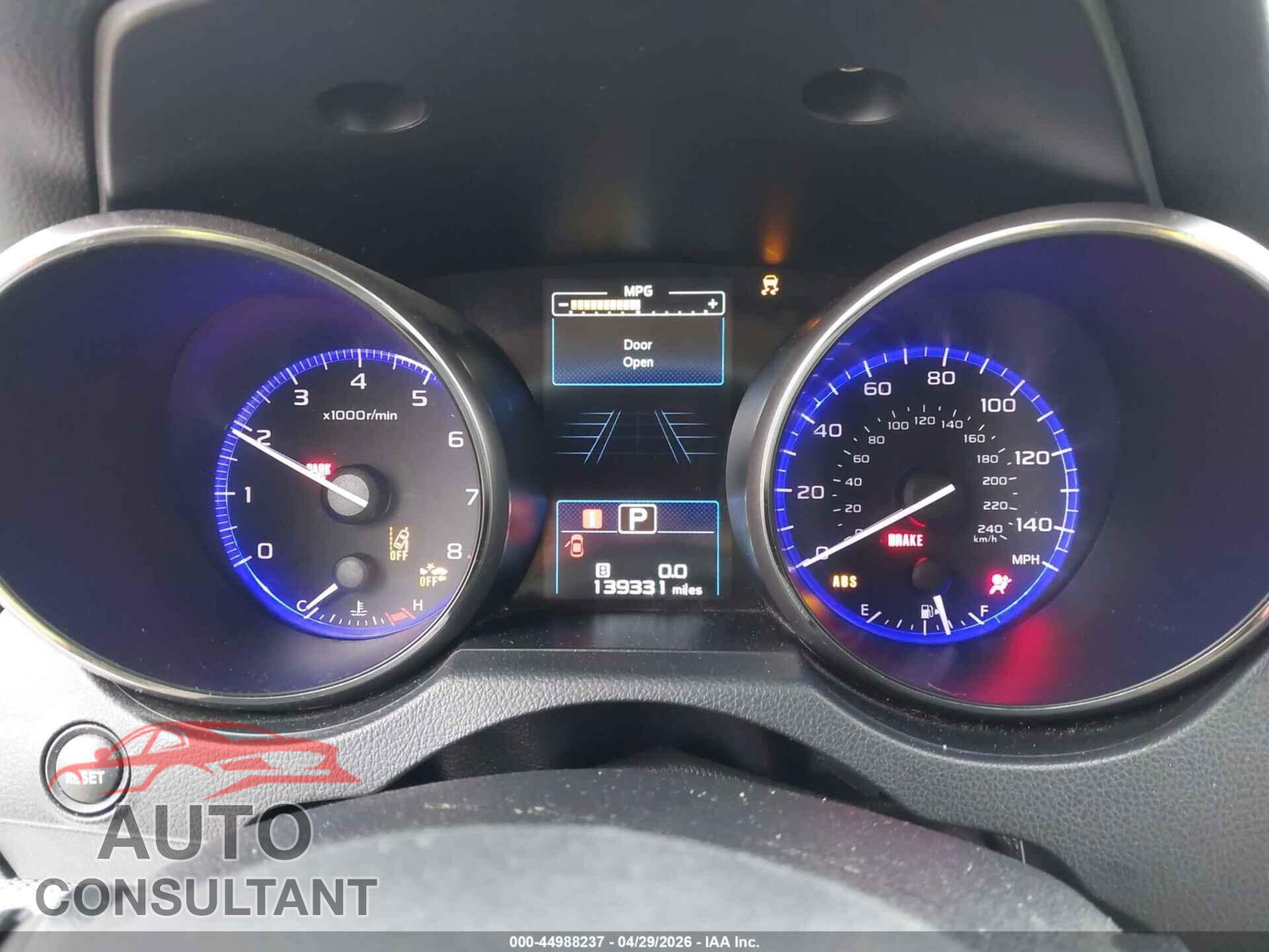 SUBARU OUTBACK 2018 - 4S4BSAHC2J3233655