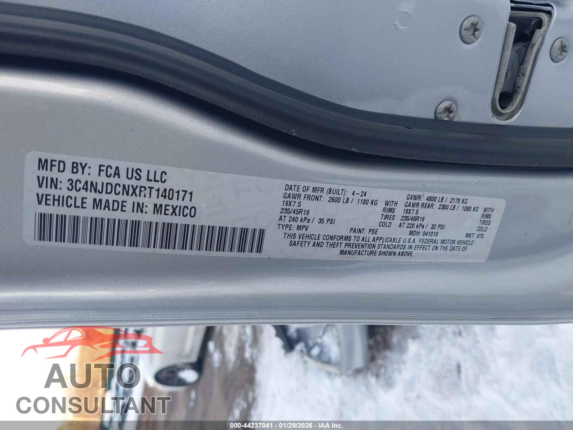 JEEP COMPASS 2024 - 3C4NJDCNXRT140171
