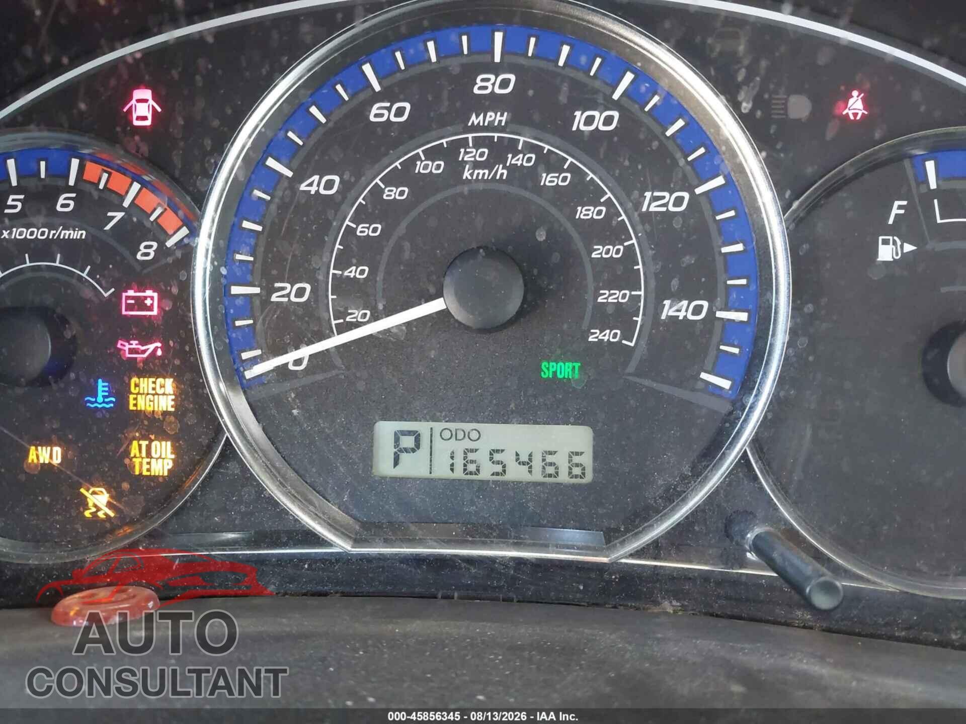 SUBARU FORESTER 2010 - JF2SH6CC8AH775919