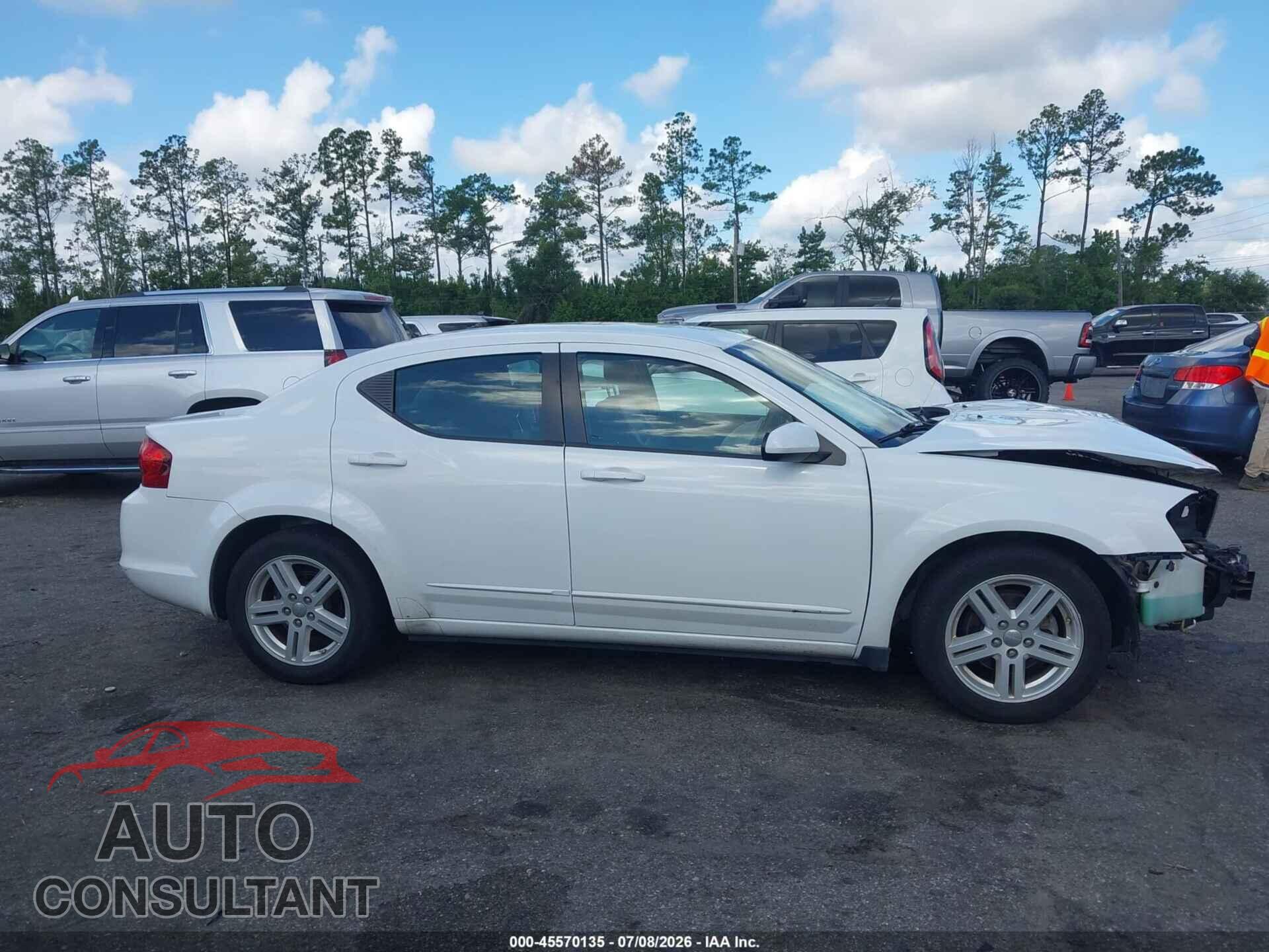 DODGE AVENGER 2012 - 1C3CDZCB2CN150609