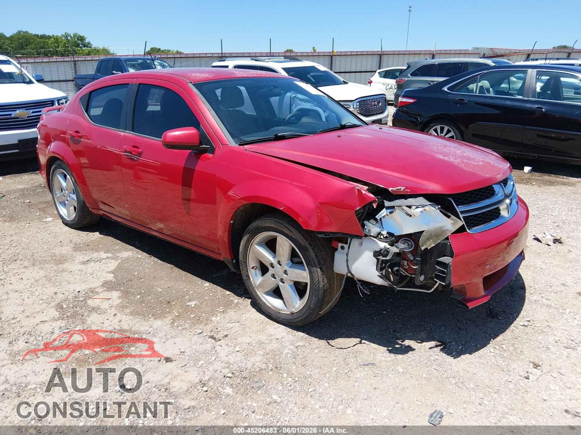 DODGE AVENGER 2013 - 1C3CDZCB4DN519956