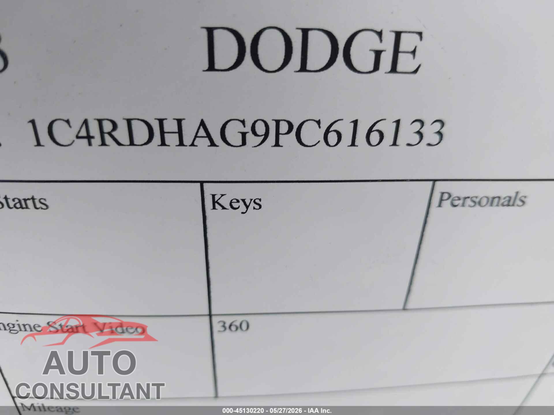 DODGE DURANGO 2023 - 1C4RDHAG9PC616133
