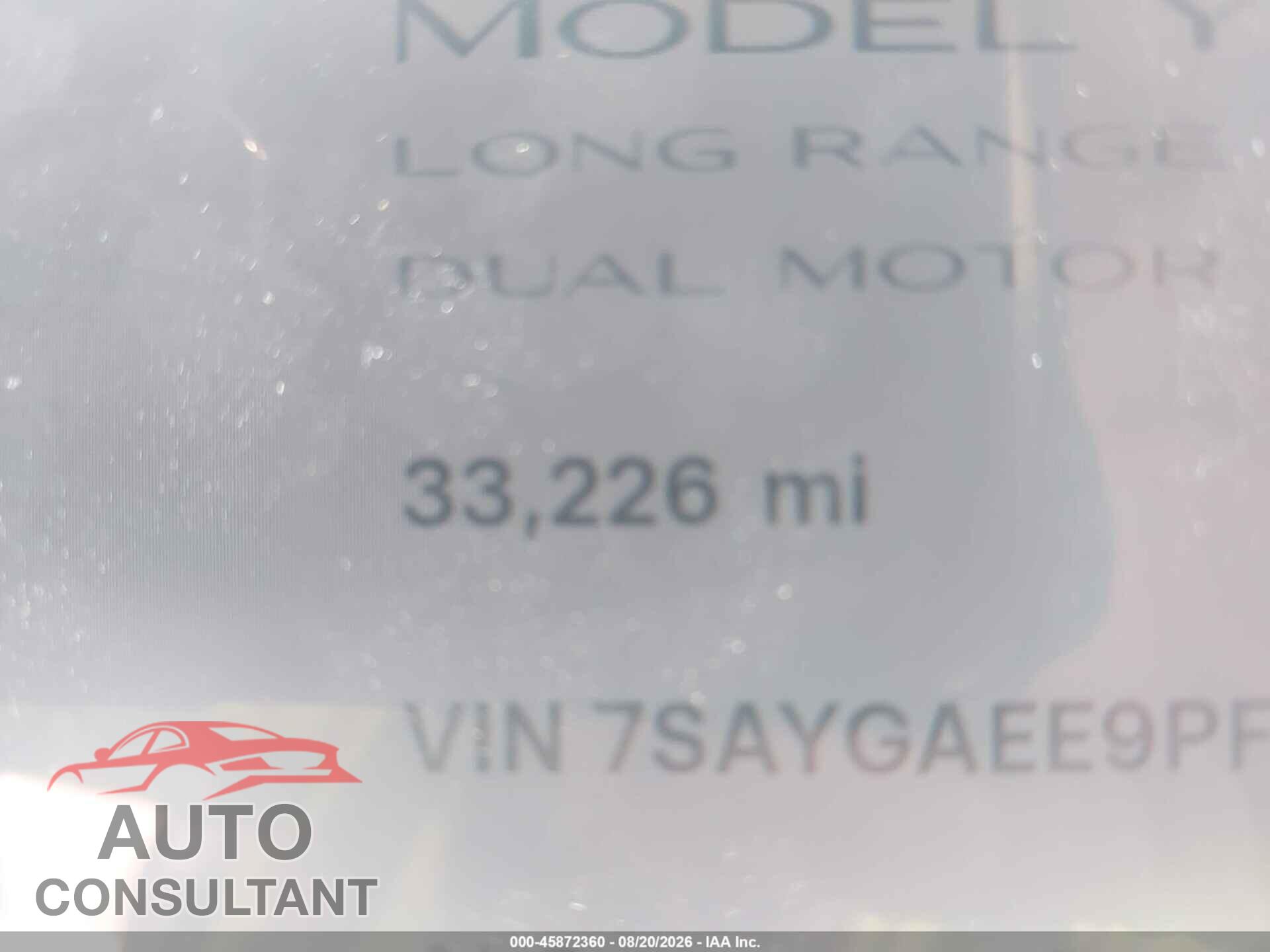 TESLA MODEL Y 2023 - 7SAYGAEE9PF947920