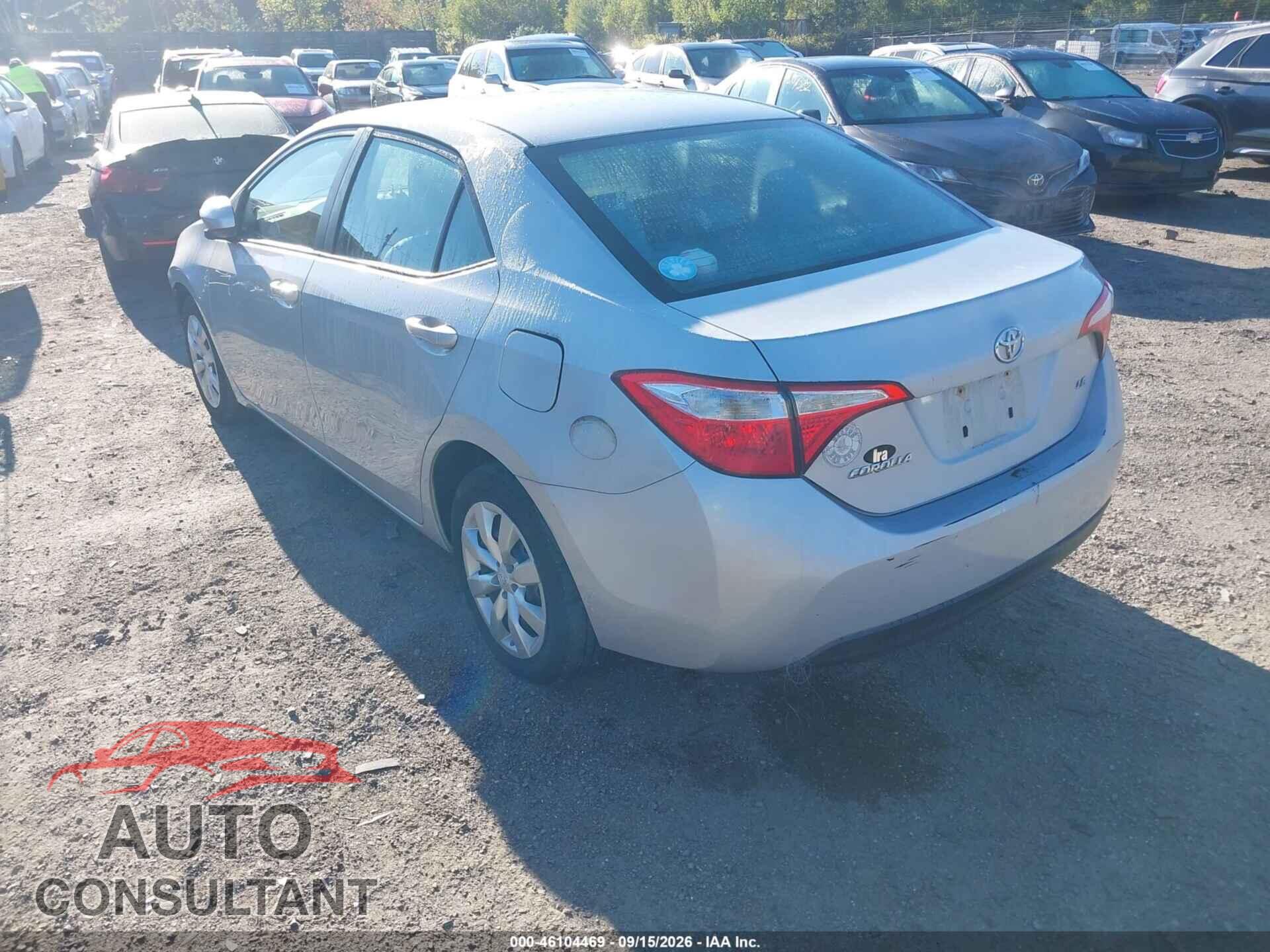 TOYOTA COROLLA 2015 - 2T1BURHEXFC408280