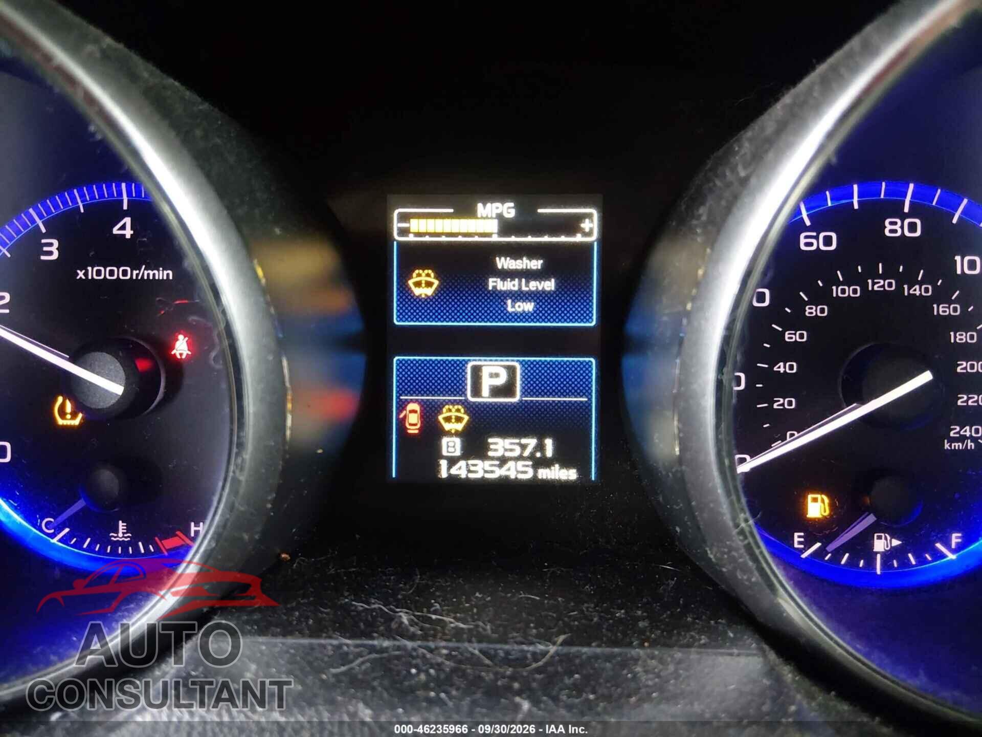 SUBARU OUTBACK 2015 - 4S4BSALC7F3256184