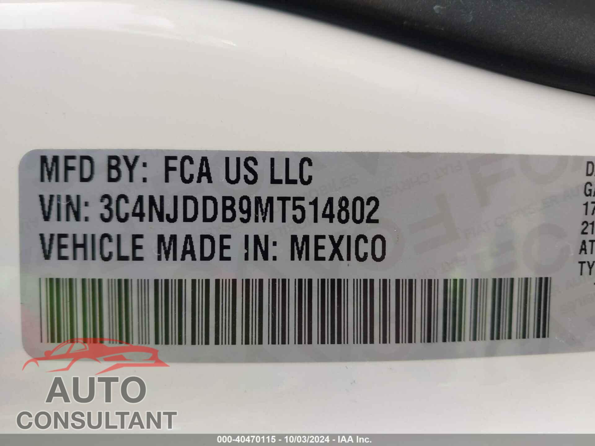 JEEP COMPASS 2021 - 3C4NJDDB9MT514802