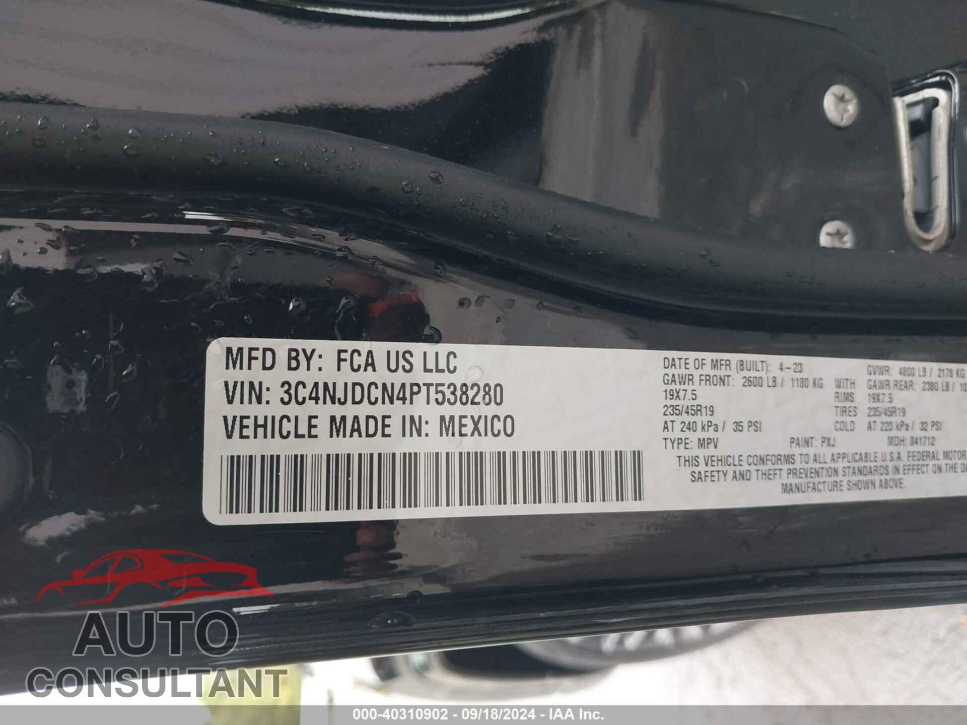JEEP COMPASS 2023 - 3C4NJDCN4PT538280