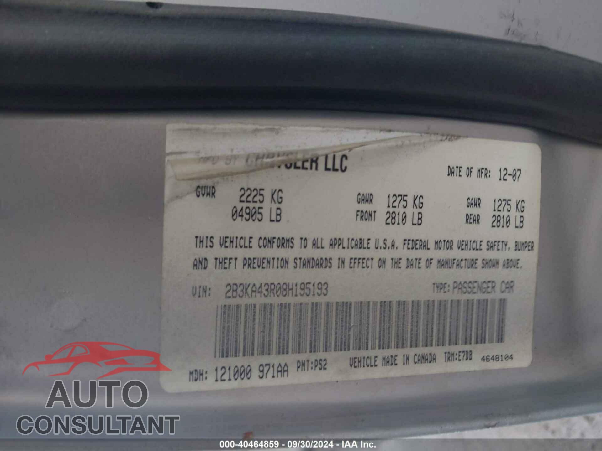 DODGE CHARGER 2010 - 2B3CA3CVXAH299515