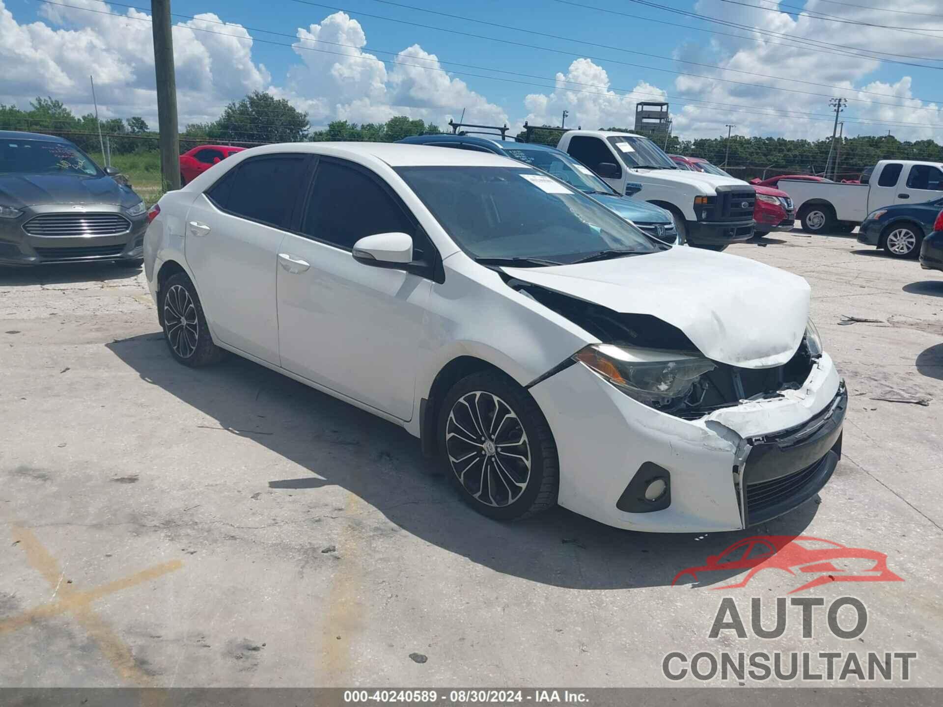 TOYOTA COROLLA 2016 - 2T1BURHE7GC582177