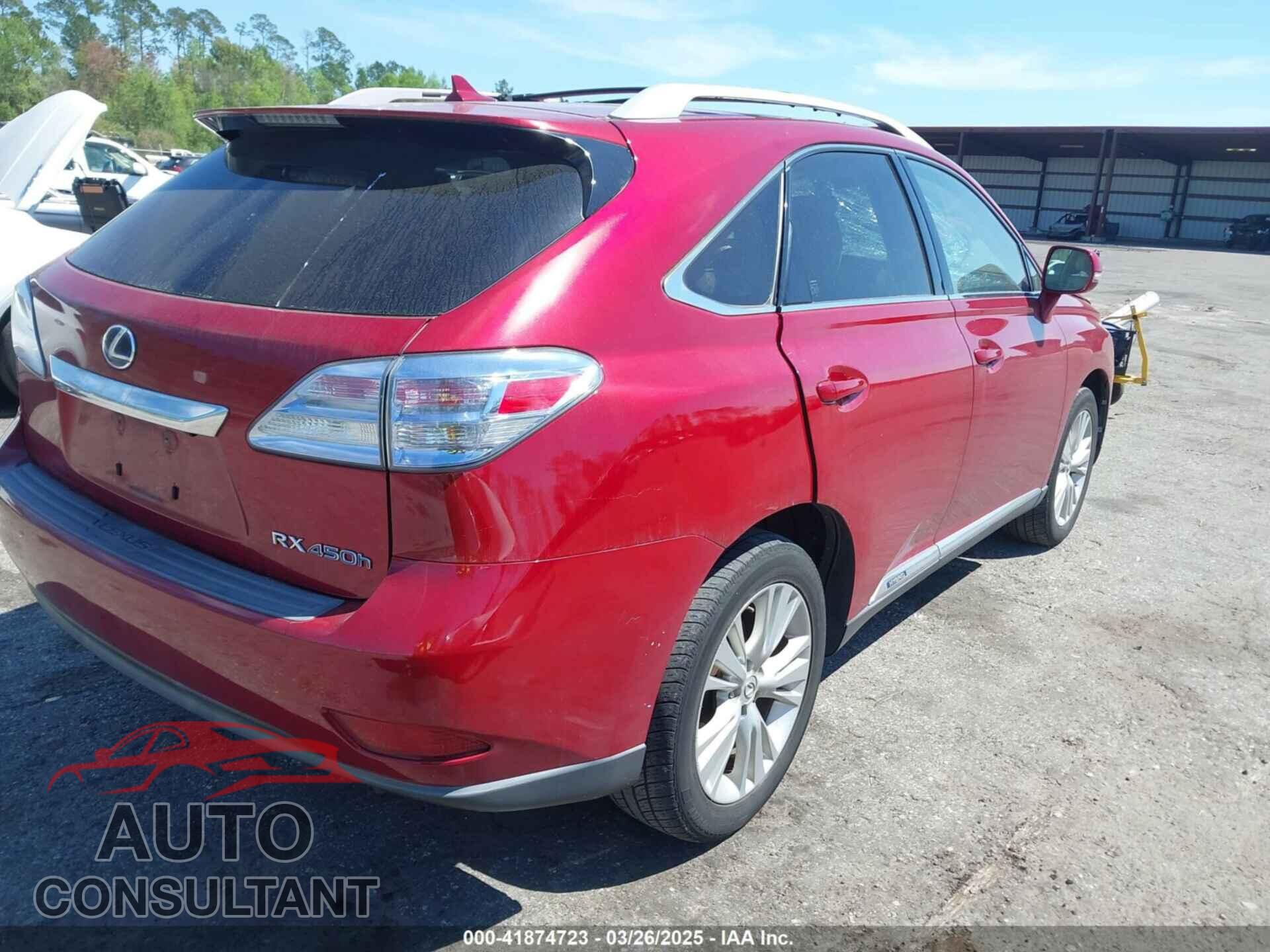 LEXUS RX 450H 2011 - JTJBC1BA7B2042424