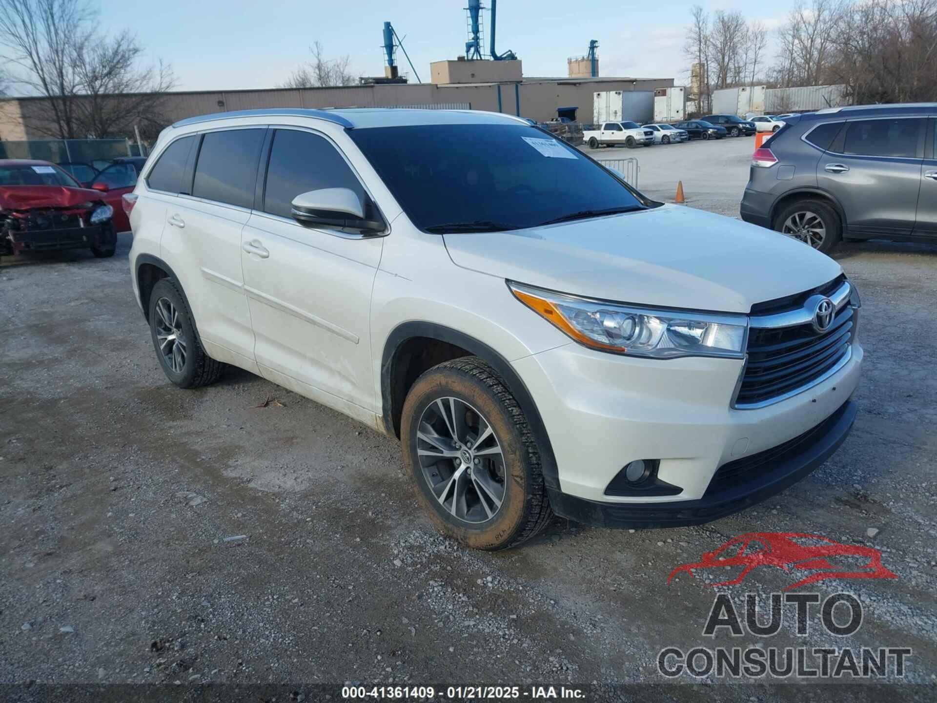 TOYOTA HIGHLANDER 2016 - 5TDKKRFH4GS129192