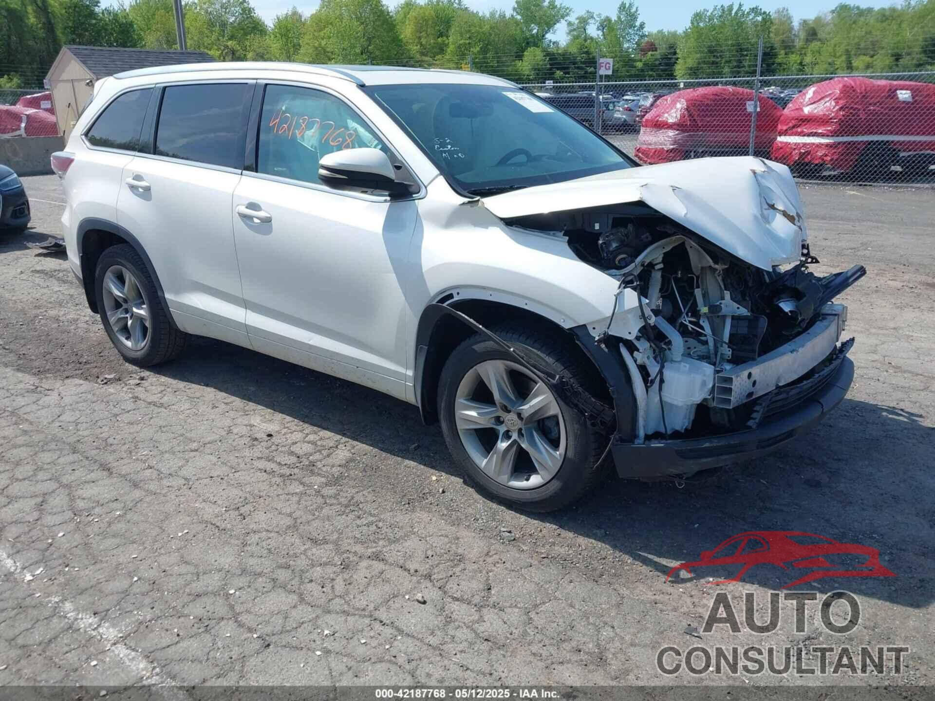 TOYOTA HIGHLANDER 2015 - 5TDDKRFH2FS174218