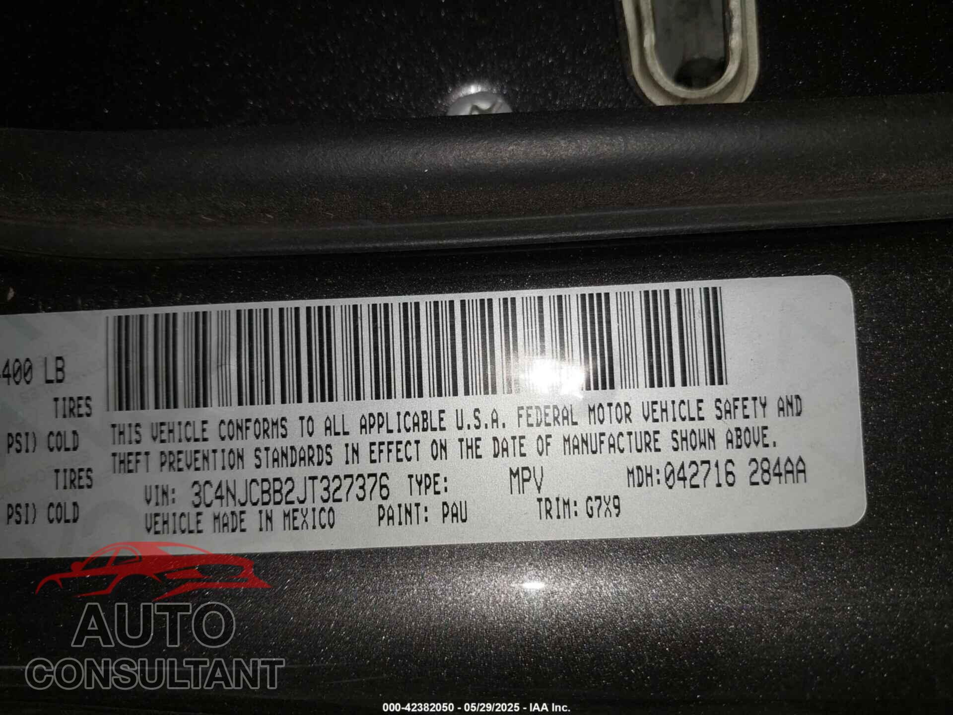 JEEP COMPASS 2018 - 3C4NJCBB2JT327376