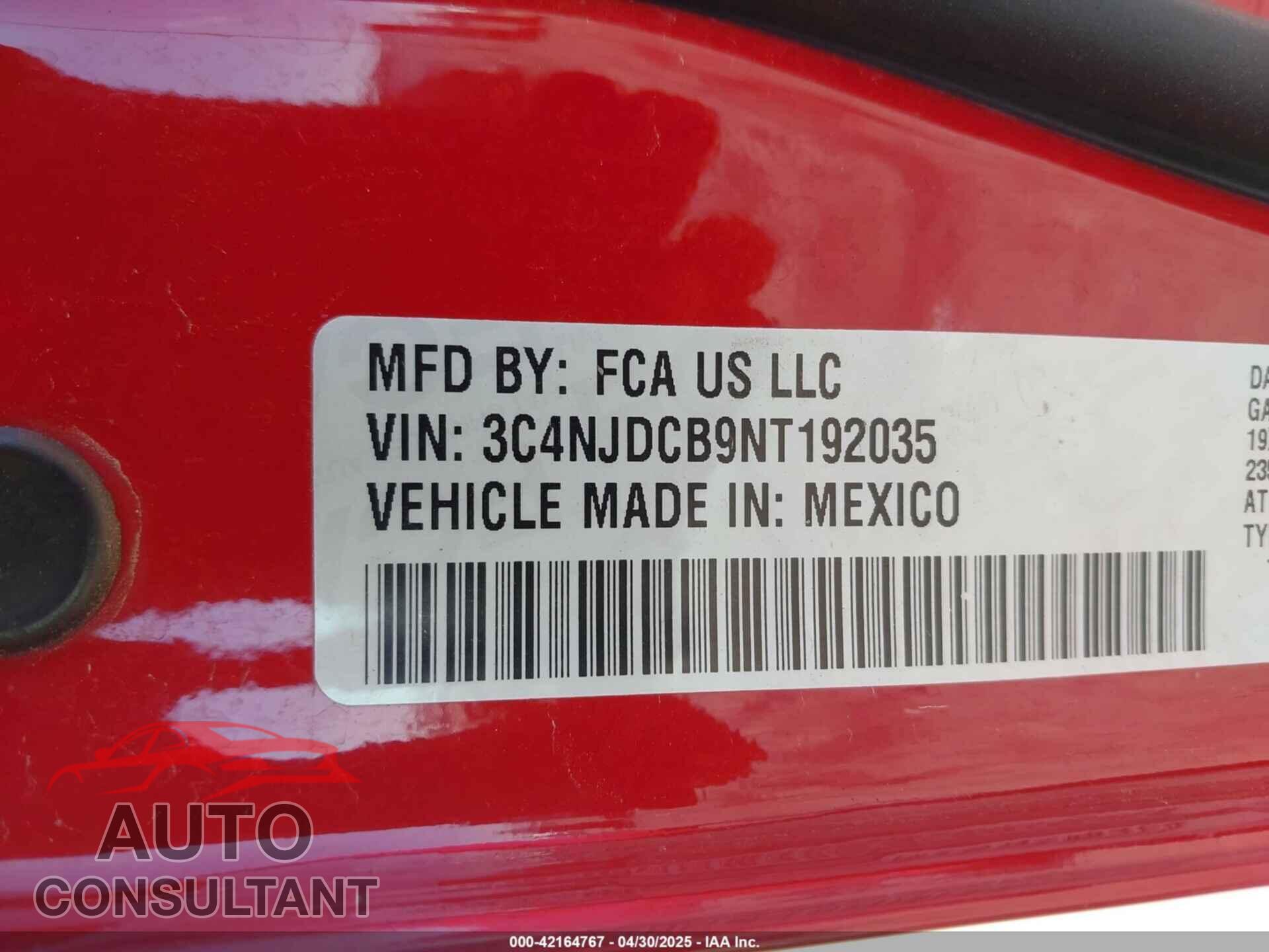 JEEP COMPASS 2022 - 3C4NJDCB9NT192035