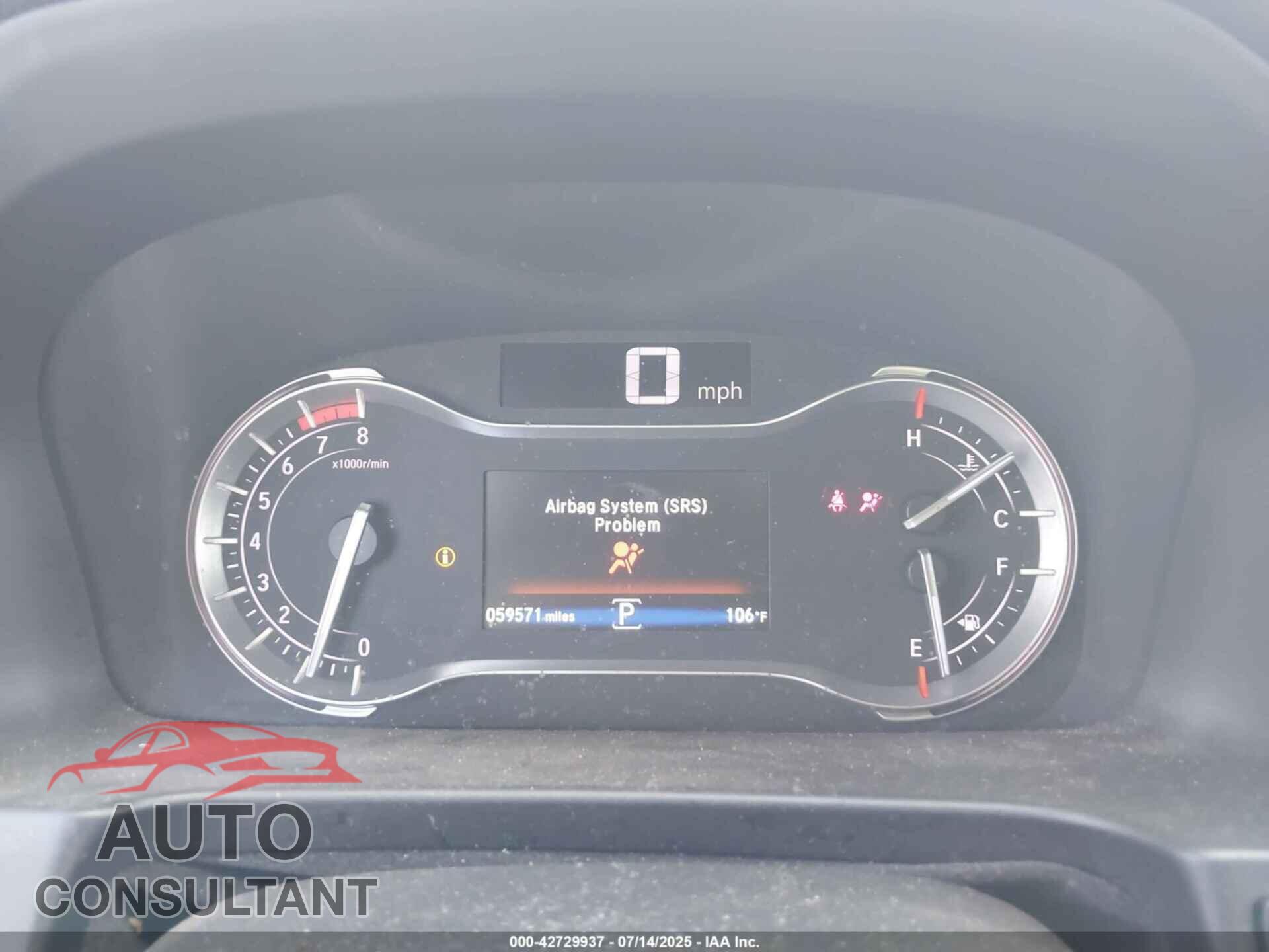 HONDA PILOT 2017 - 5FNYF5H90HB046409