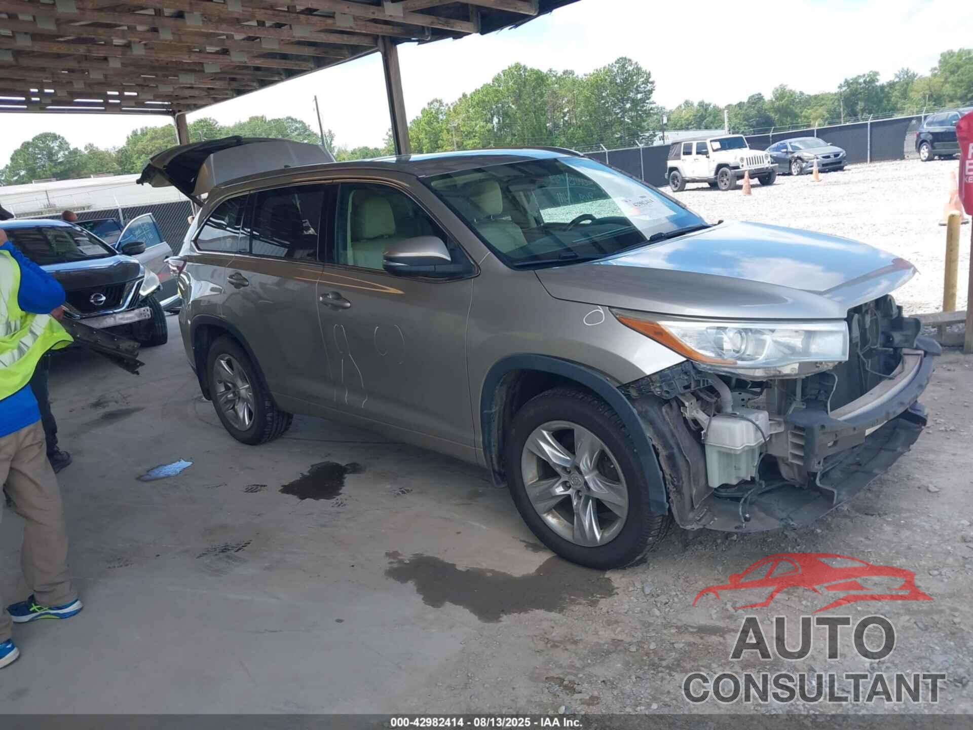TOYOTA HIGHLANDER 2014 - 5TDDKRFH8ES009692